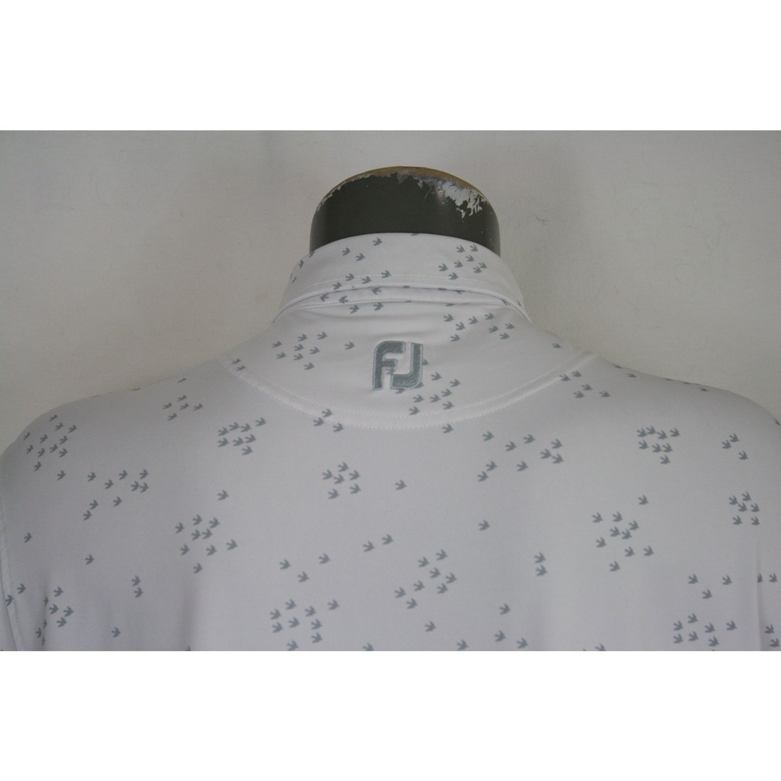 Footjoy FootJoy FJ Golf Polo Shirt Mens L Gray Bird Print Stretch Size US L / EU 52-54 / 3 - 6 Thumbnail
