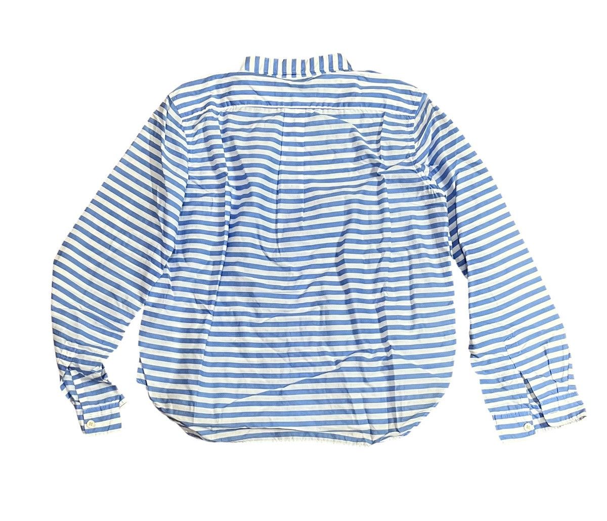 Comme des Garcons Tricot cdg AD2011 sheer blue white striped button up shirt Size US M / EU 48-50 / 2 - 6 Thumbnail