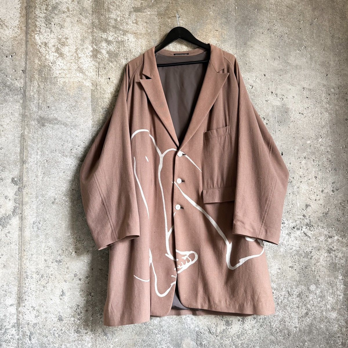 Yohji Yamamoto Yohji Yamamoto Pour Homme RUNWAY AW17 Discharge Wool Coat Size US XL / EU 56 / 4 - 1 Thumbnail