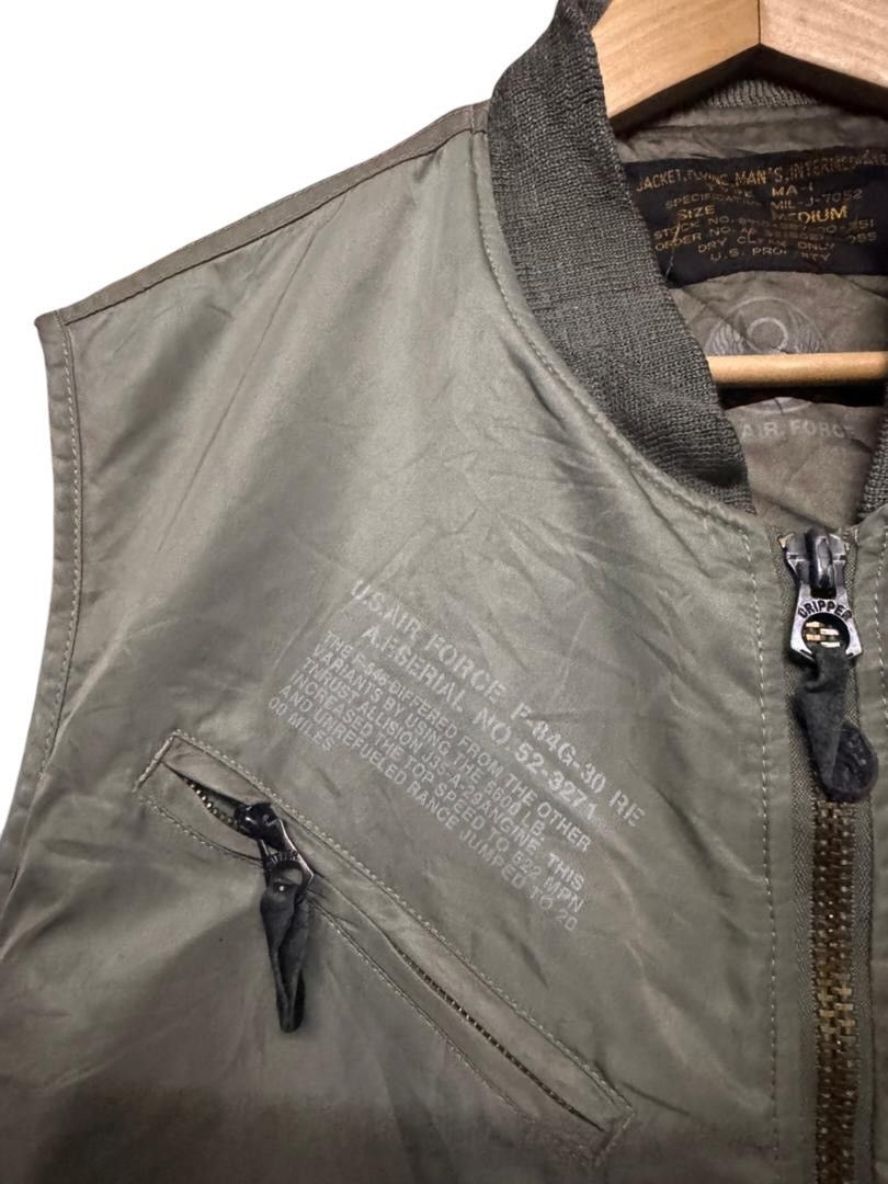 Alpha Industries Vtg🔥Us Air Force Ma-1 Bomber Vest Zipper Jacket Size US M / EU 48-50 / 2 - 4 Thumbnail