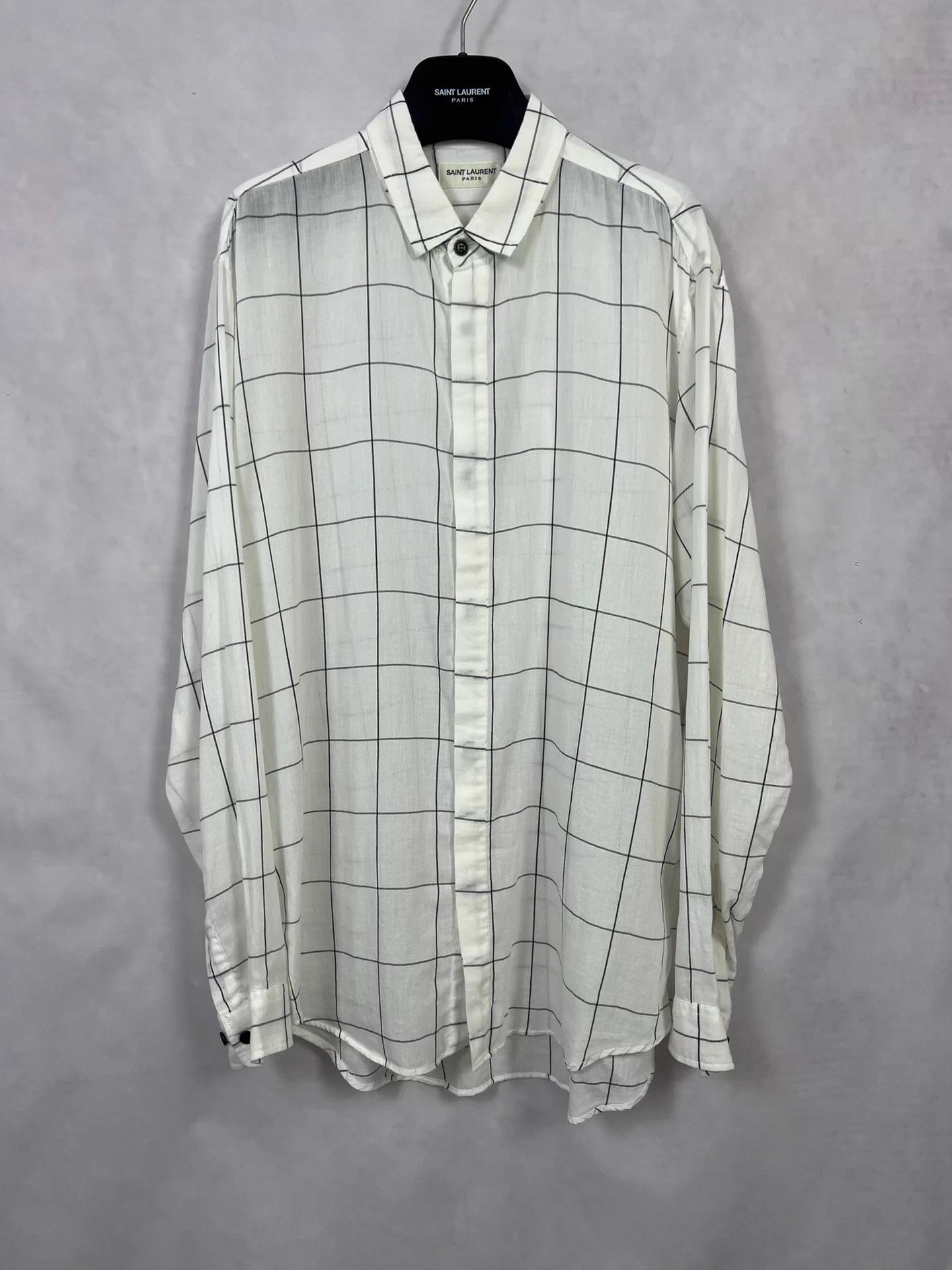 SLP 17ss Gingham Shirt L Black White