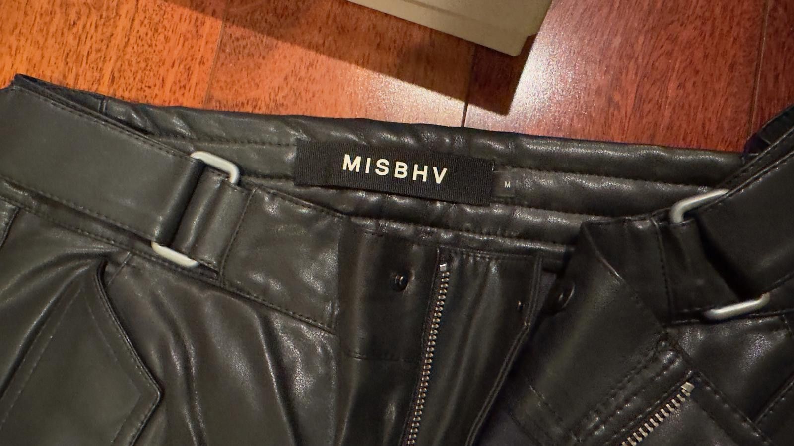 Misbhv MISBHV Vegan Leather Moto Trousers BLACK Size M Size US 32 / EU 48 - 4 Thumbnail
