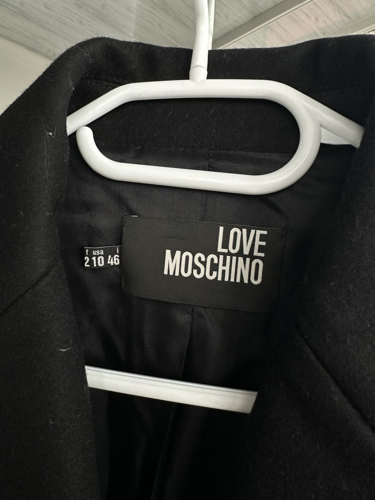 Love Moschino Love Moschino Virgin Wool Coat with Star Metal Buttons Sz L Size L / US 10 / IT 46 - 3 Thumbnail