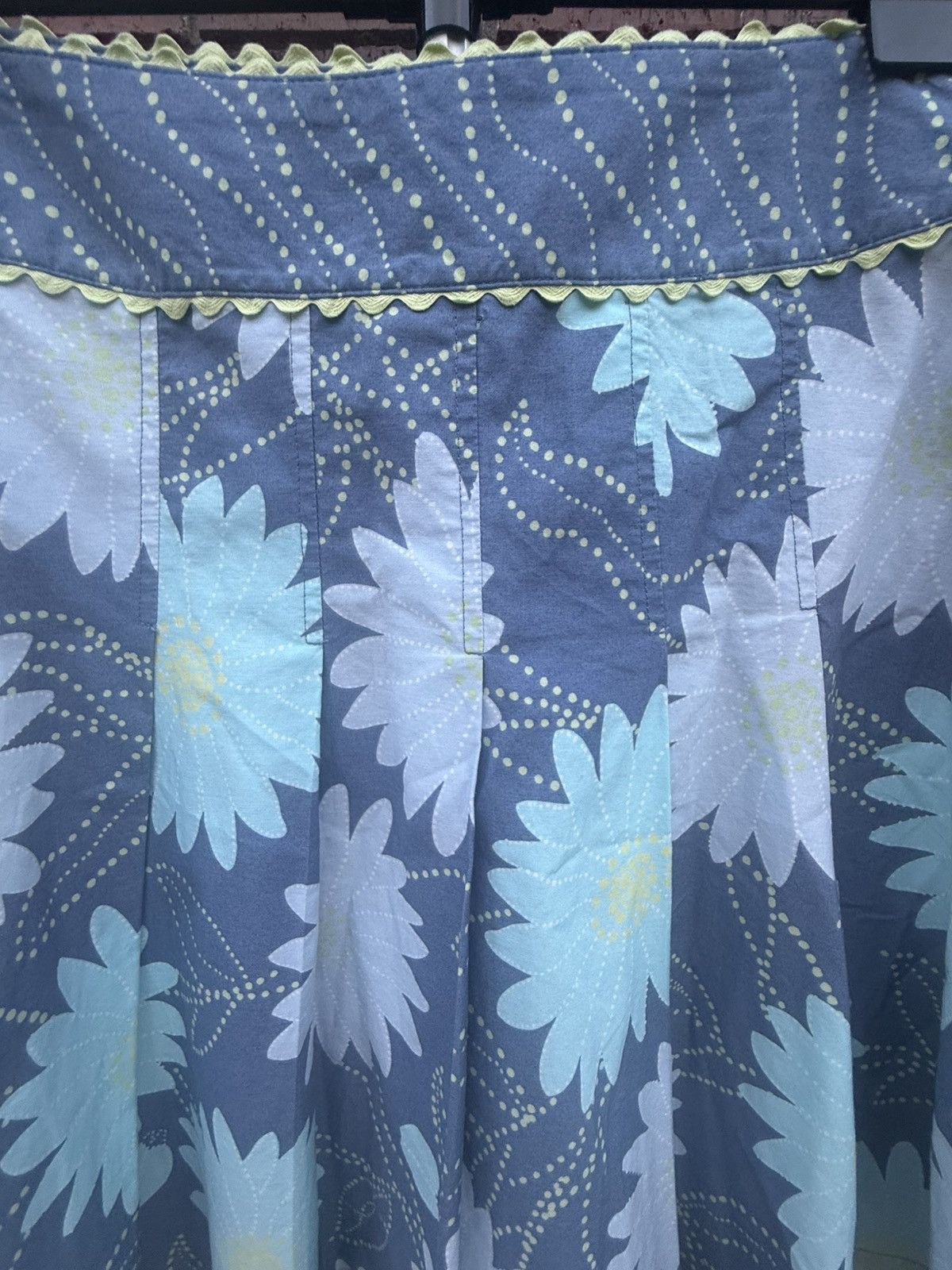 Liz Claiborne Liz Claiborne Blue Floral Drop Waist Loose Pleated Skirt Size 27" / US 4 / IT 40 - 2 Thumbnail