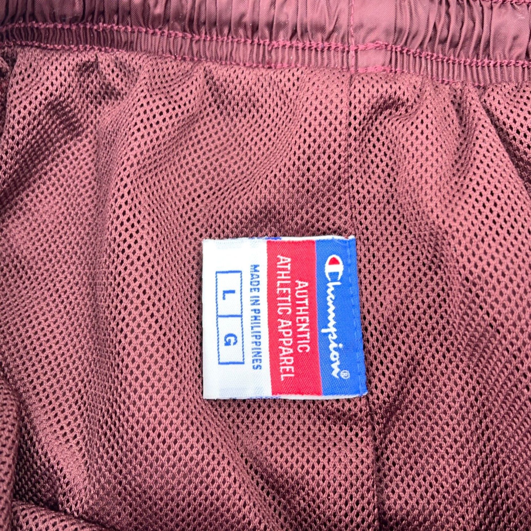 Champion VINTAGE Champion Pants Women Large Maroon Windbreaker Track Suit Joggers Y2K Size 36" / US 14 / IT 50 - 3 Thumbnail