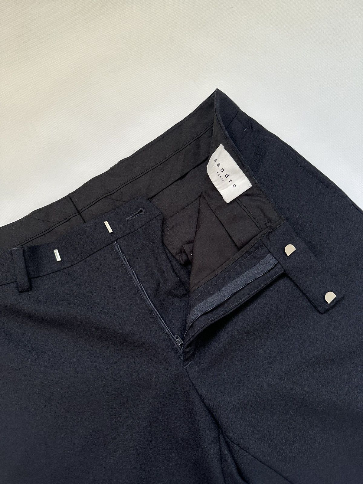 Sandro SANDRO Paris wool dark blue trousers Size 44R - 1 Thumbnail