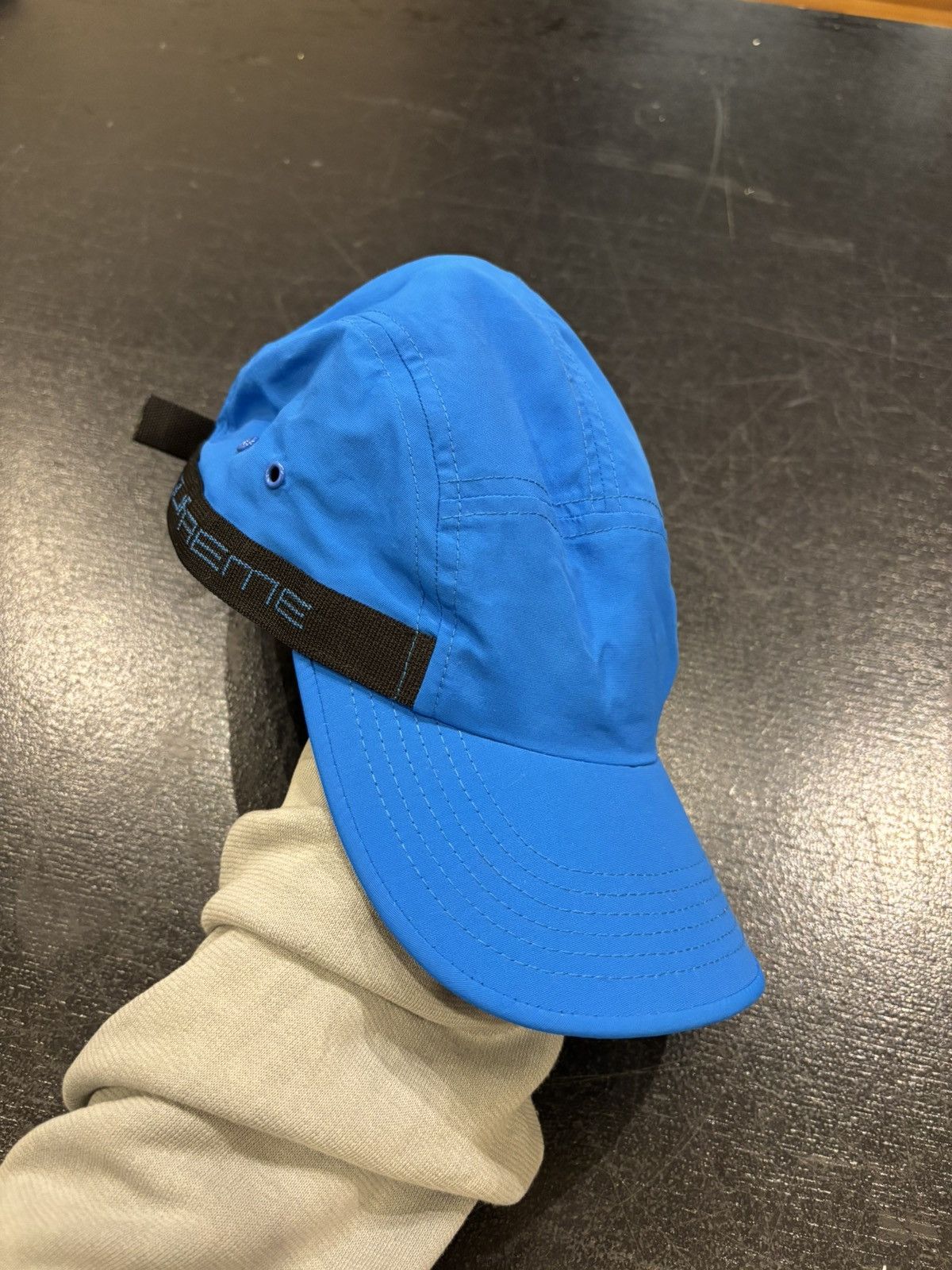 Supreme Supreme corduroy leather camp cap navy | Grailed