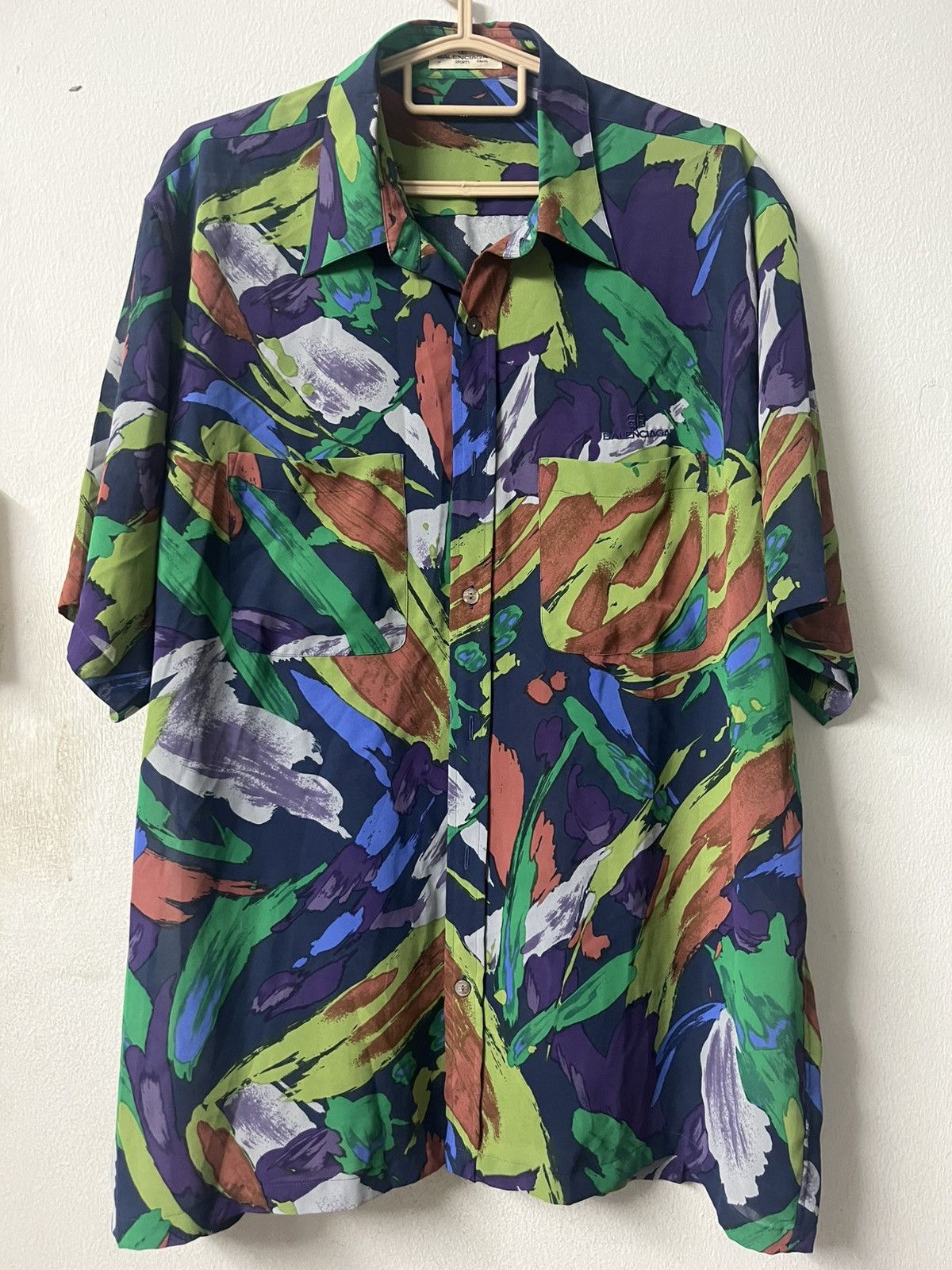 Balenciaga Balenciaga Silk Shirt With Two Pocket Size US L / EU 52-54 / 3 - 1 Thumbnail