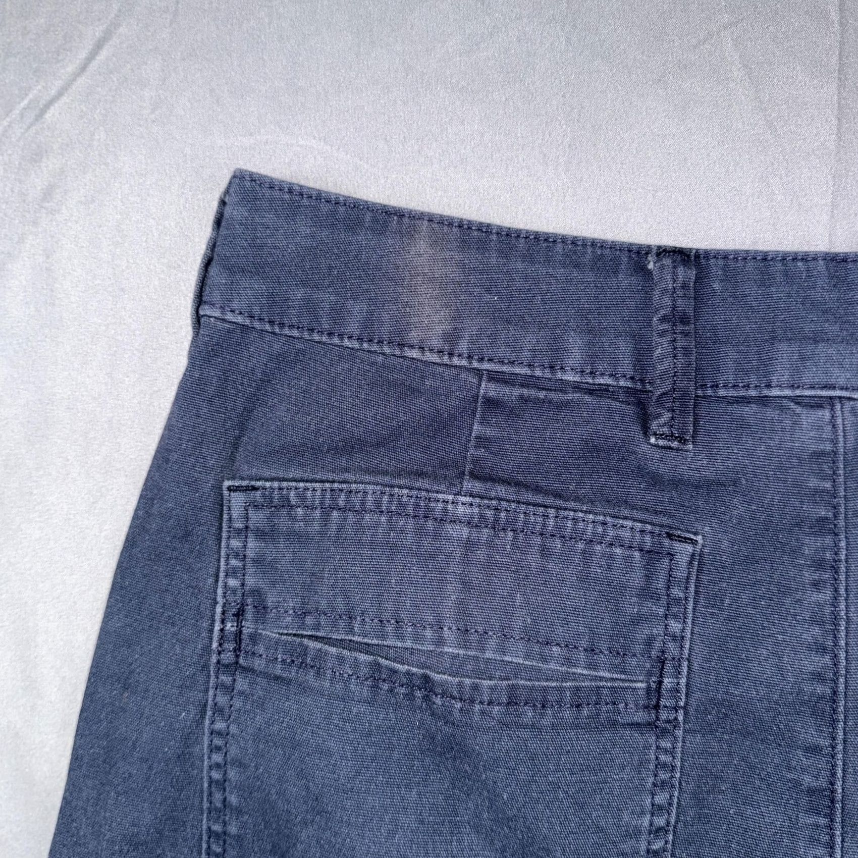 Vintage American Giant Womens 14 Blue Twill Chino Utility Workwear Pants Made USA Size 36" / US 14 / IT 50 - 6 Thumbnail