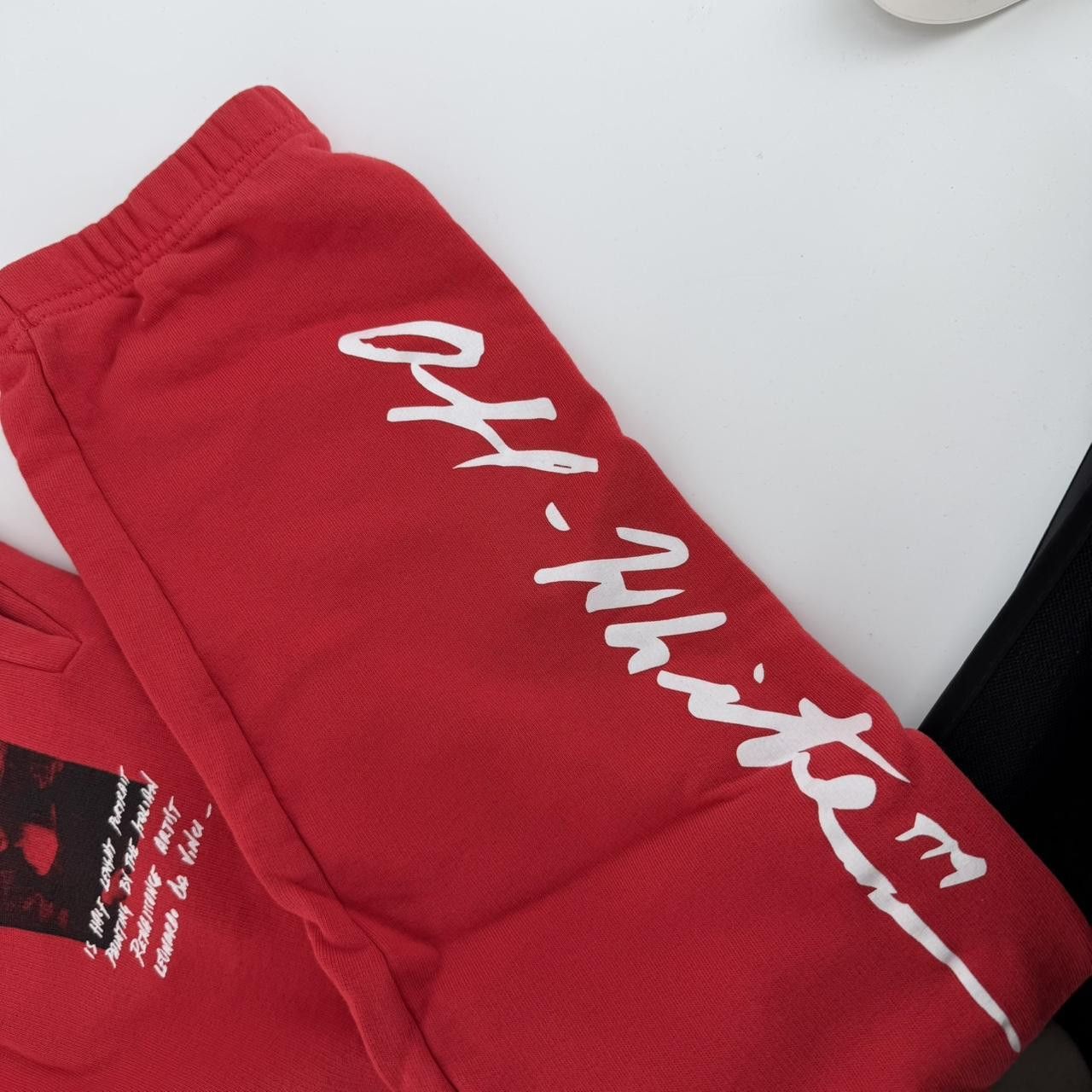 Off-White Off-White c/o Virgil Abloh SS19 Red Mona Lisa Print Joggers Size US 28 / EU 44 - 3 Thumbnail
