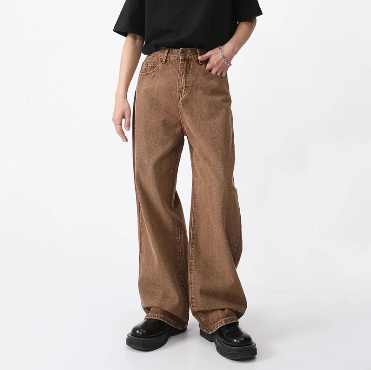 Jean Vintage Wide Leg Male Jeans Size US 30 / EU 46 - 1 Thumbnail