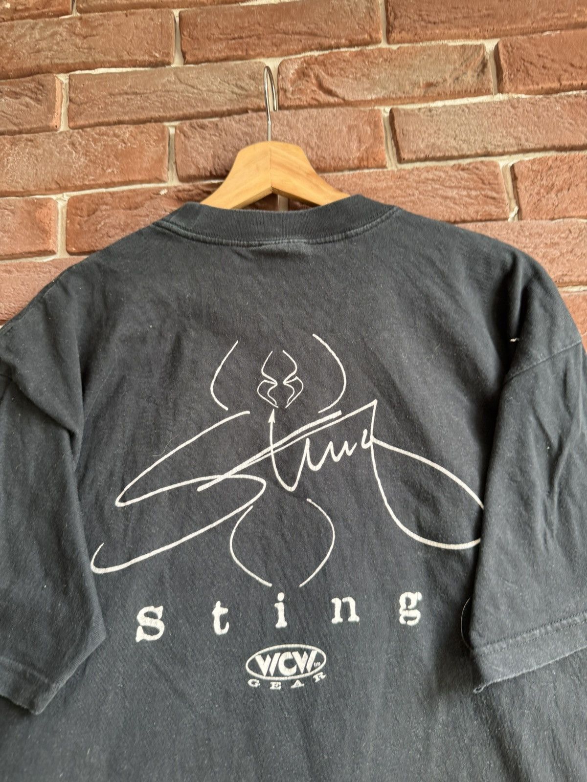 Vintage Vintage 90s WCW STING SCORPION Grail 90s XL hype black Tee Size US XL / EU 56 / 4 - 6 Thumbnail