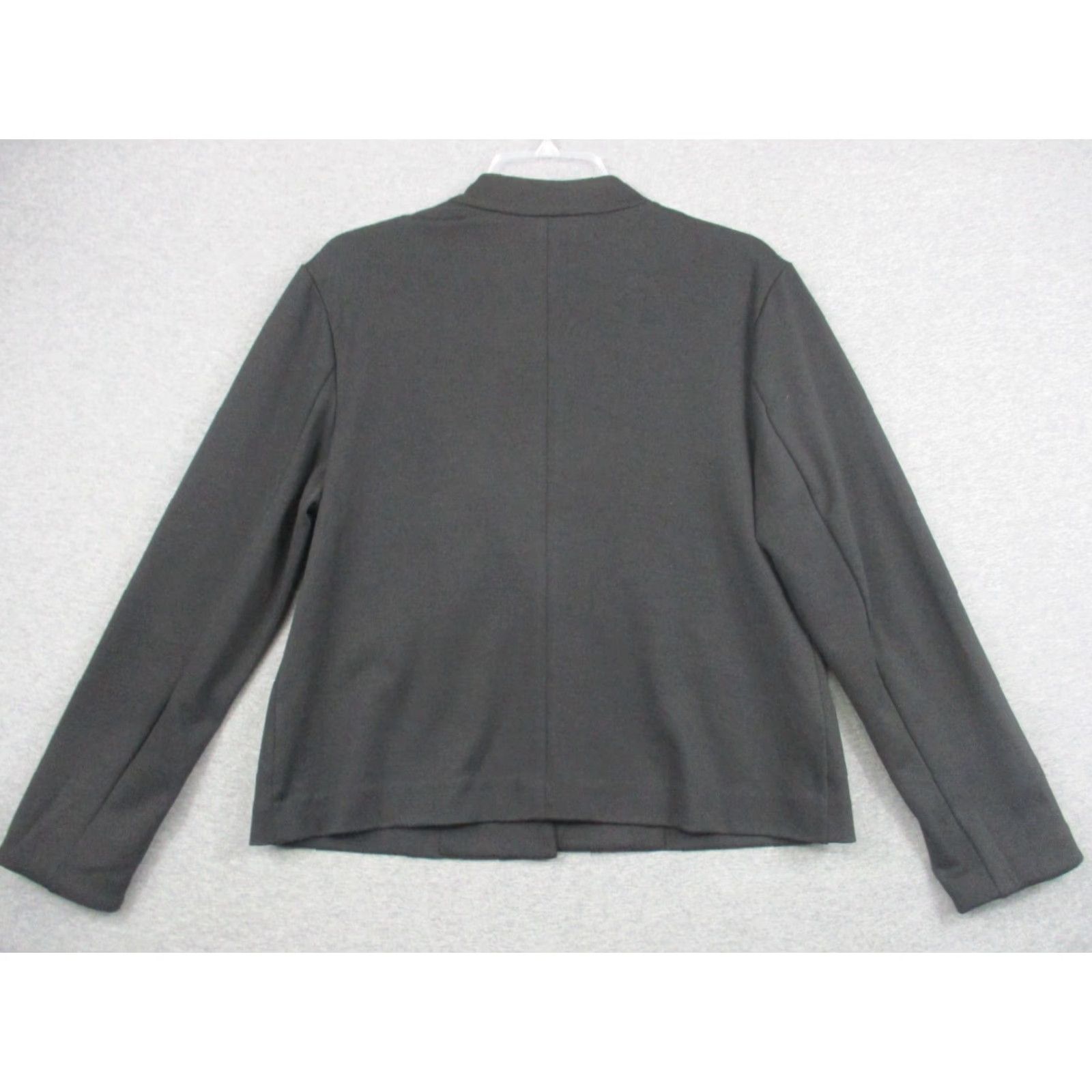 Ellen Tracy Ellen Tracy Women Blazer Jacket Black Large Zipper Pockets Gold Accents Size L / US 10 / IT 46 - 4 Thumbnail