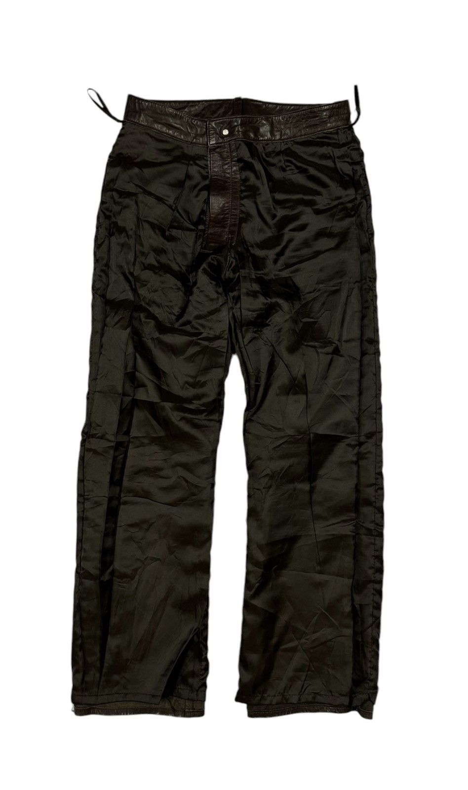 Gap × Vintage Vtg🔥Y2k 2000 Gap Bikers Boot Fit Leather Pants Size US 28 / EU 44 - 13 Thumbnail