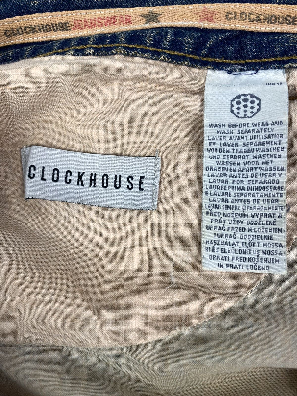 Y2K Vintage Clockhouse Mud Wash Patchwork Bootcut Denim Pant