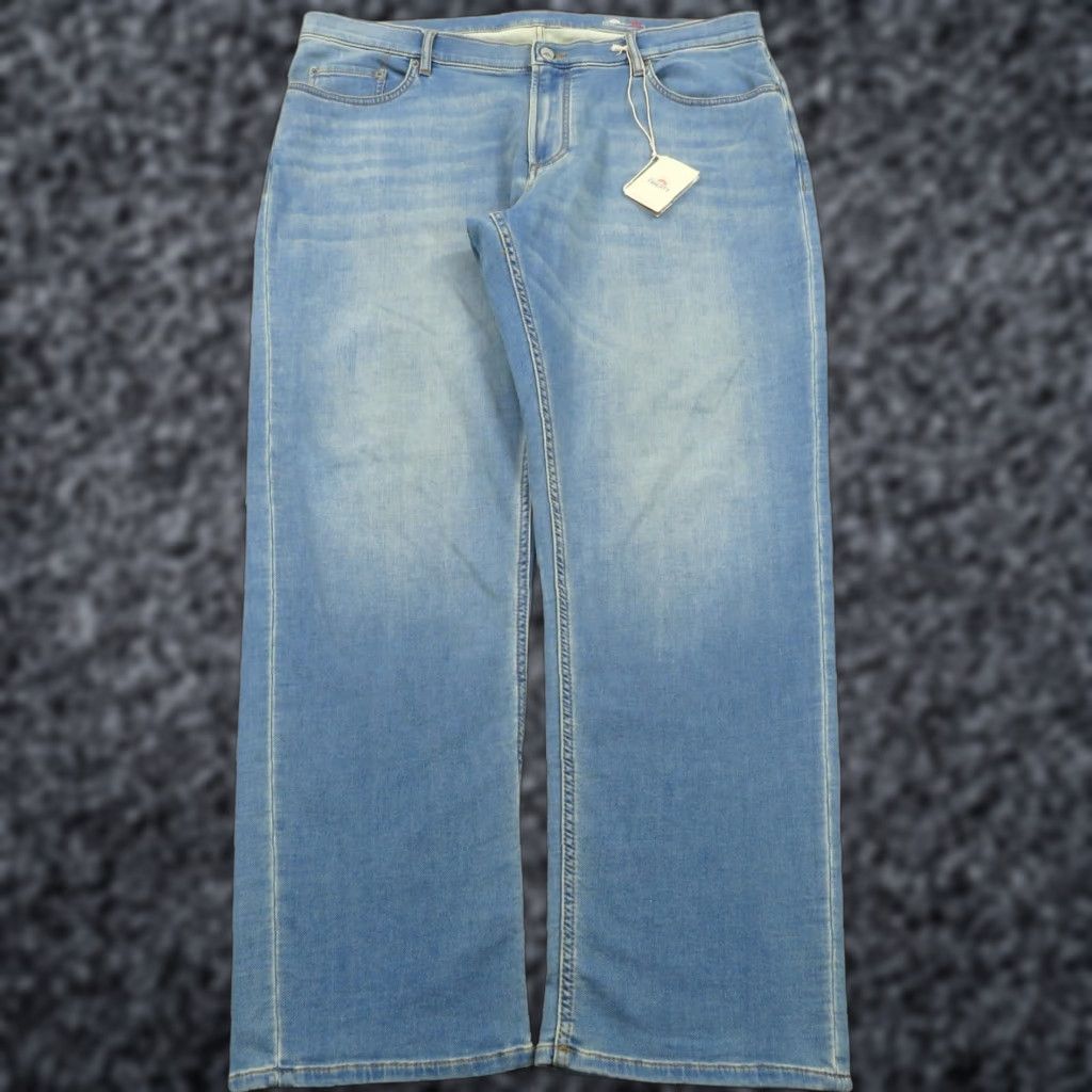 Faherty Faherty Jeans 5 Pocket Denim Pants Blue 38x30 Stretch Terry Western Shore Western Shore Transportation Modern 5-Pocket Mens Regular Blue Denim Jeans Size US 38 / EU 54 - 1 Thumbnail