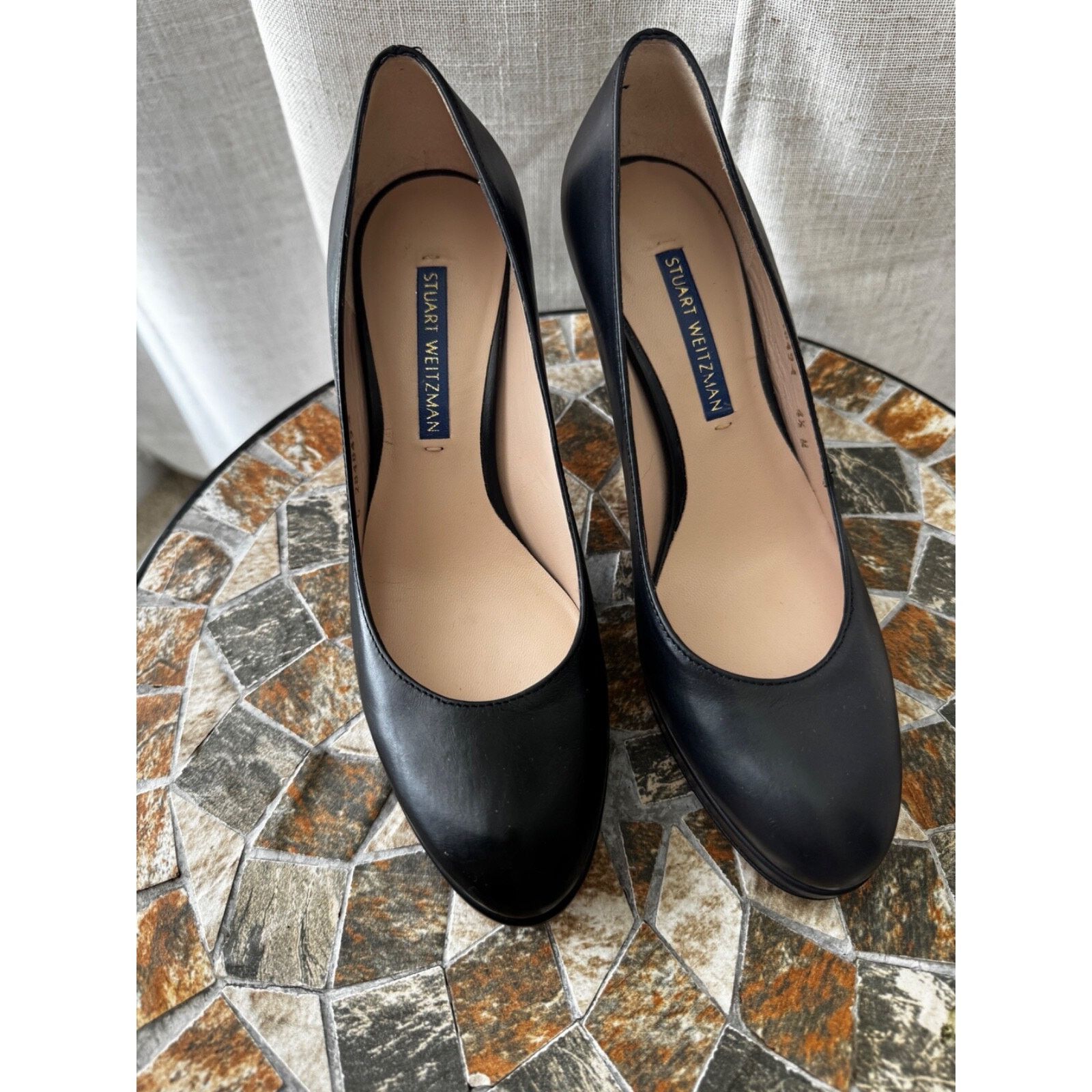 Stuart Weitzman Stuart Weitzman Black Leather Pumps Size 4.5 – Made in Spain Size US 4.5 / IT 34.5 - 2 Thumbnail