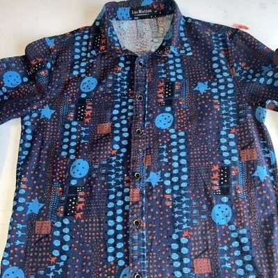 Other Luc Matton Men's Abstract Birds Cats Hearts Fish Button Up S Size US S / EU 44-46 / 1 - 2 Thumbnail