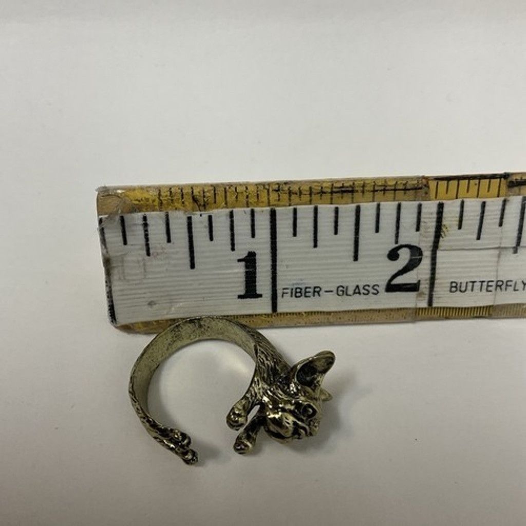 The Unbranded Brand NWT Adjustable Wrap French Bulldog Ring Pet Jewelry Size ONE SIZE - 3 Thumbnail