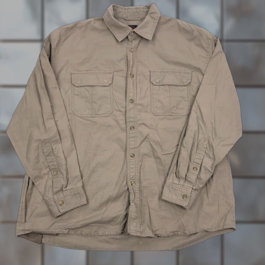 Vintage SCOTTEVEST SeV Button-Up Shirt Khaki Tan Long Sleeve Cotton Mens 2XL Casual Travel Pockets Embroidered Logo Printed? Not printed. Size US XXL / EU 58 / 5 - 1 Thumbnail