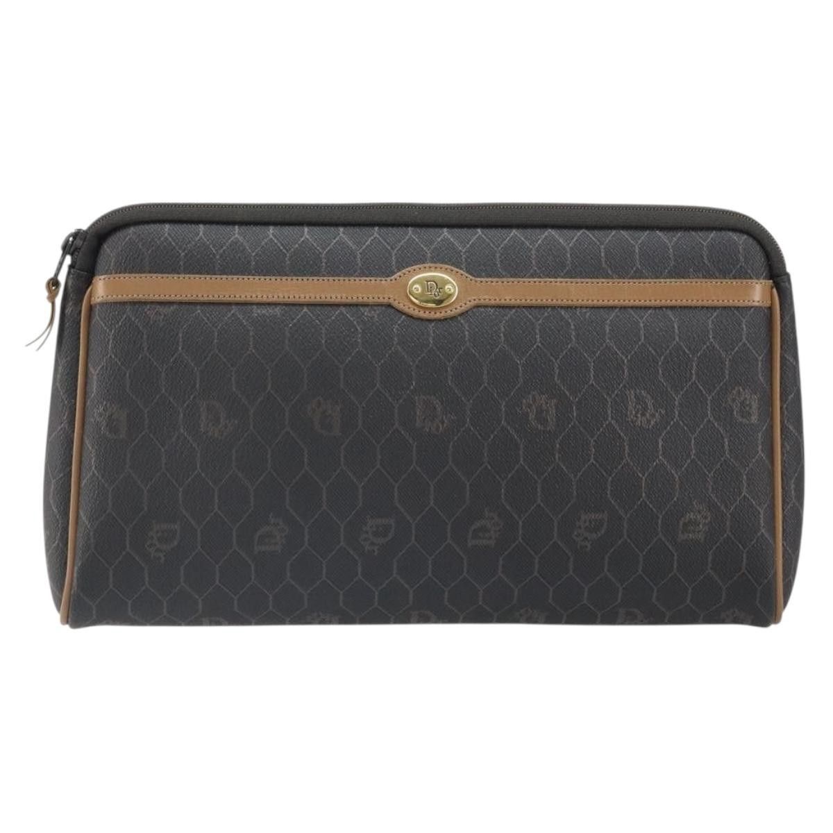 Dior Christian Dior Vintage Honeycomb Zip Pouch Canvas and Leather Size ONE SIZE - 1 Thumbnail