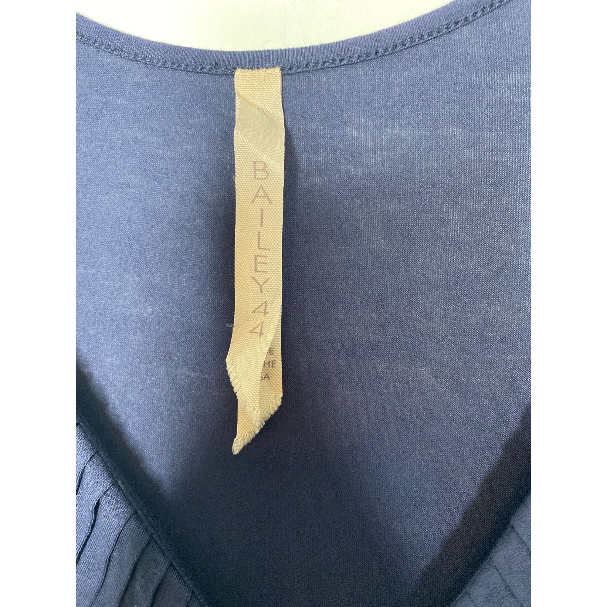 Bailey 44 BAILEY 44 WOMEN'S NAVY BLUE PLEATED TUNIC TOP SZ S Size S / US 4 / IT 40 - 3 Thumbnail