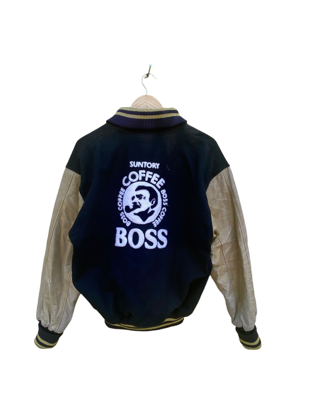 Vintage Vintage Suntory boss coffee varsity wool jacket Size US L / EU 52-54 / 3 - 7 Thumbnail