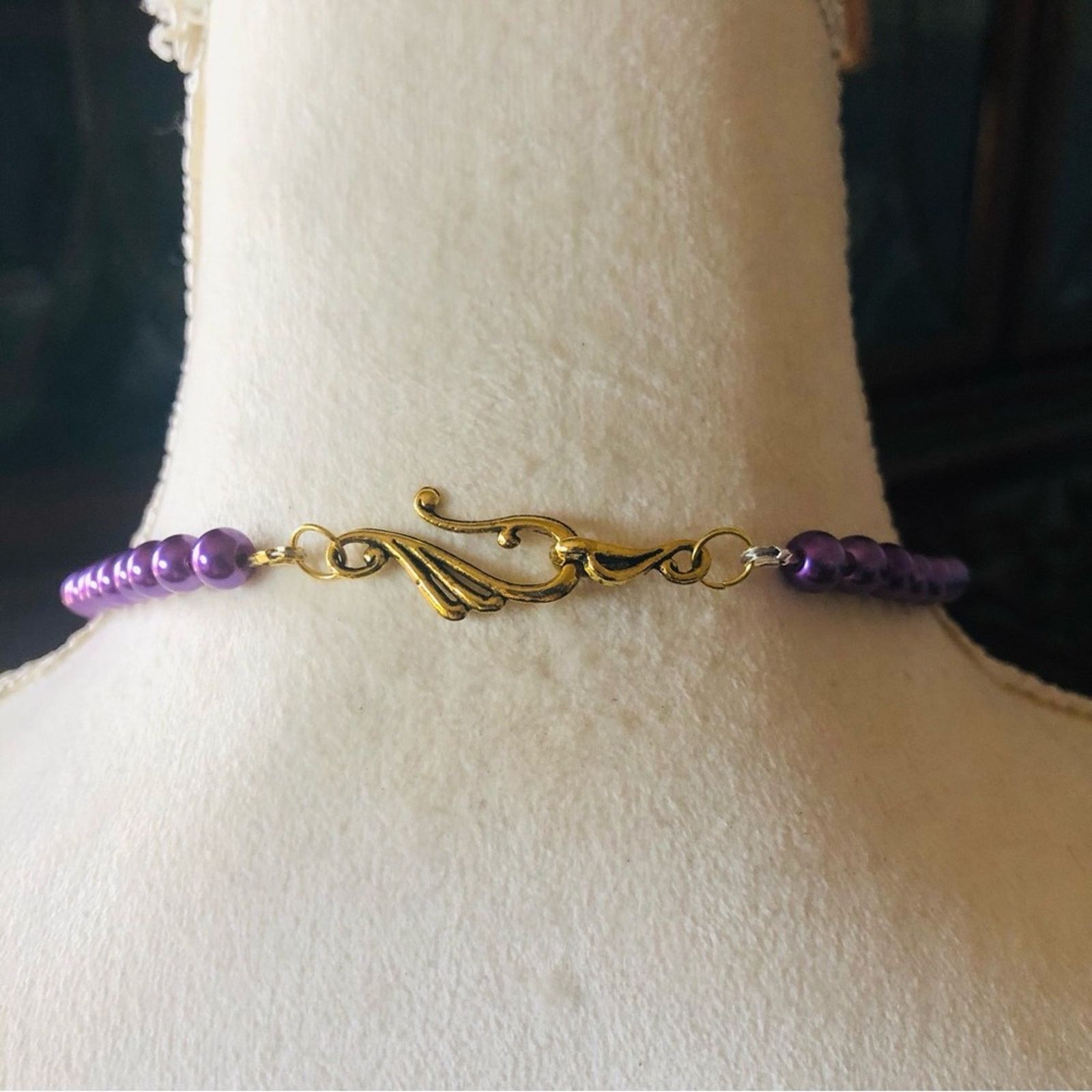 Handmade Handcrafted repurpose ombré porcelain Pearl necklace Size ONE SIZE - 8 Thumbnail