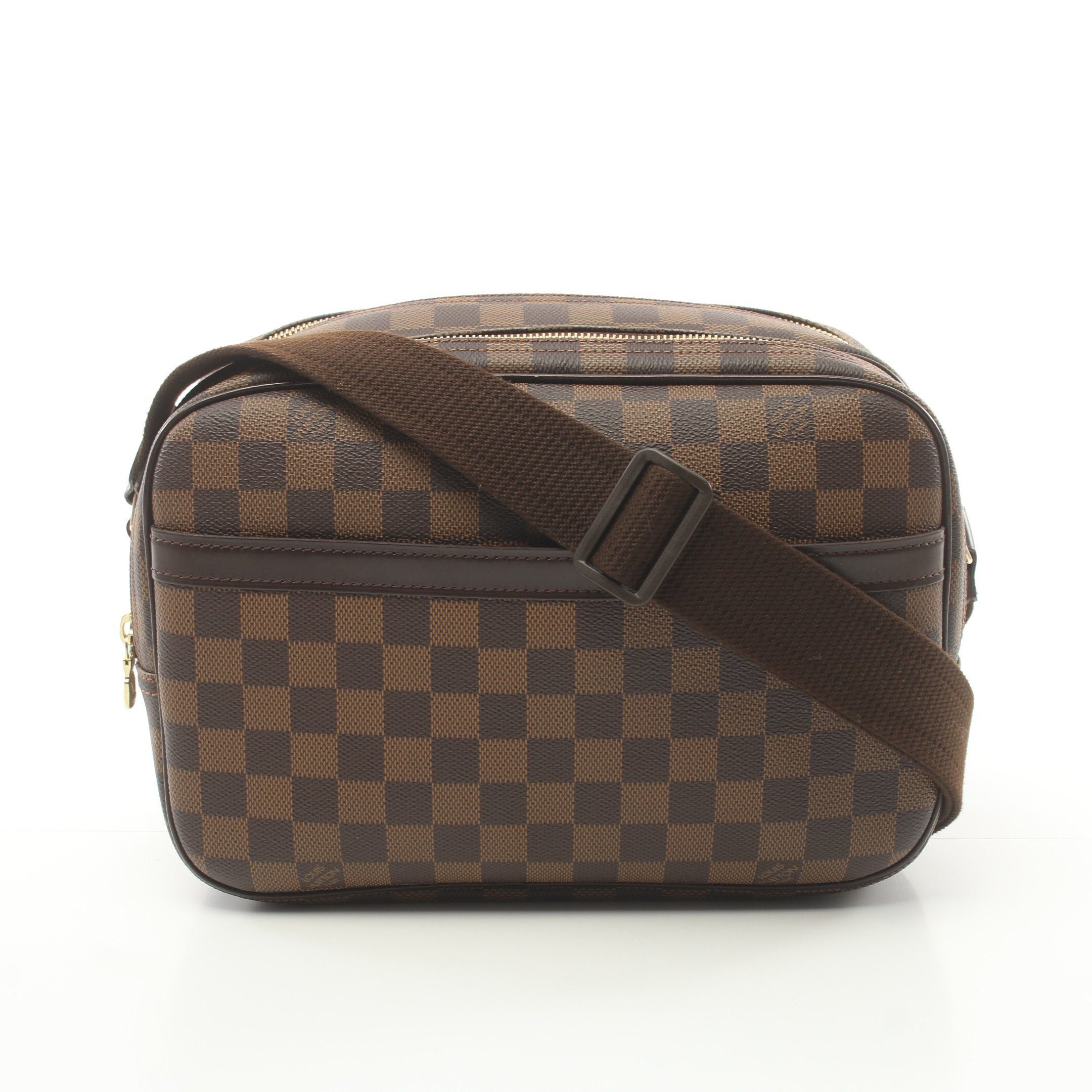 image of Louis Vuitton Reporter Pm Damier Ebene Shoulder Bag Pvc Leather Brown Special Order, Women's