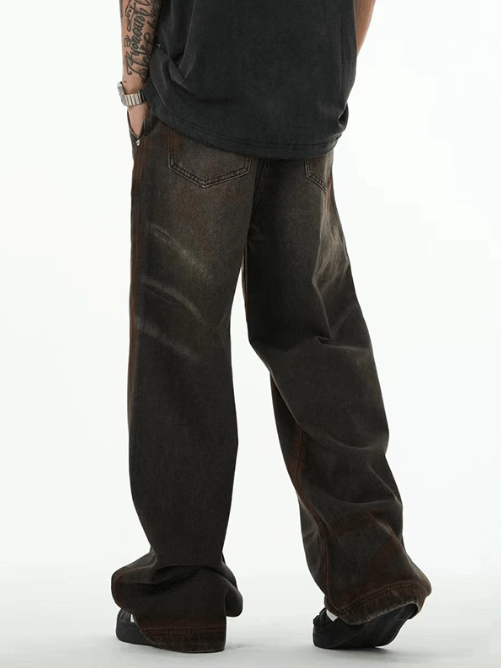 Japanese Brand × Jean Loose retro simple distressed bootcut jeans Size US 32 / EU 48 - 4 Thumbnail