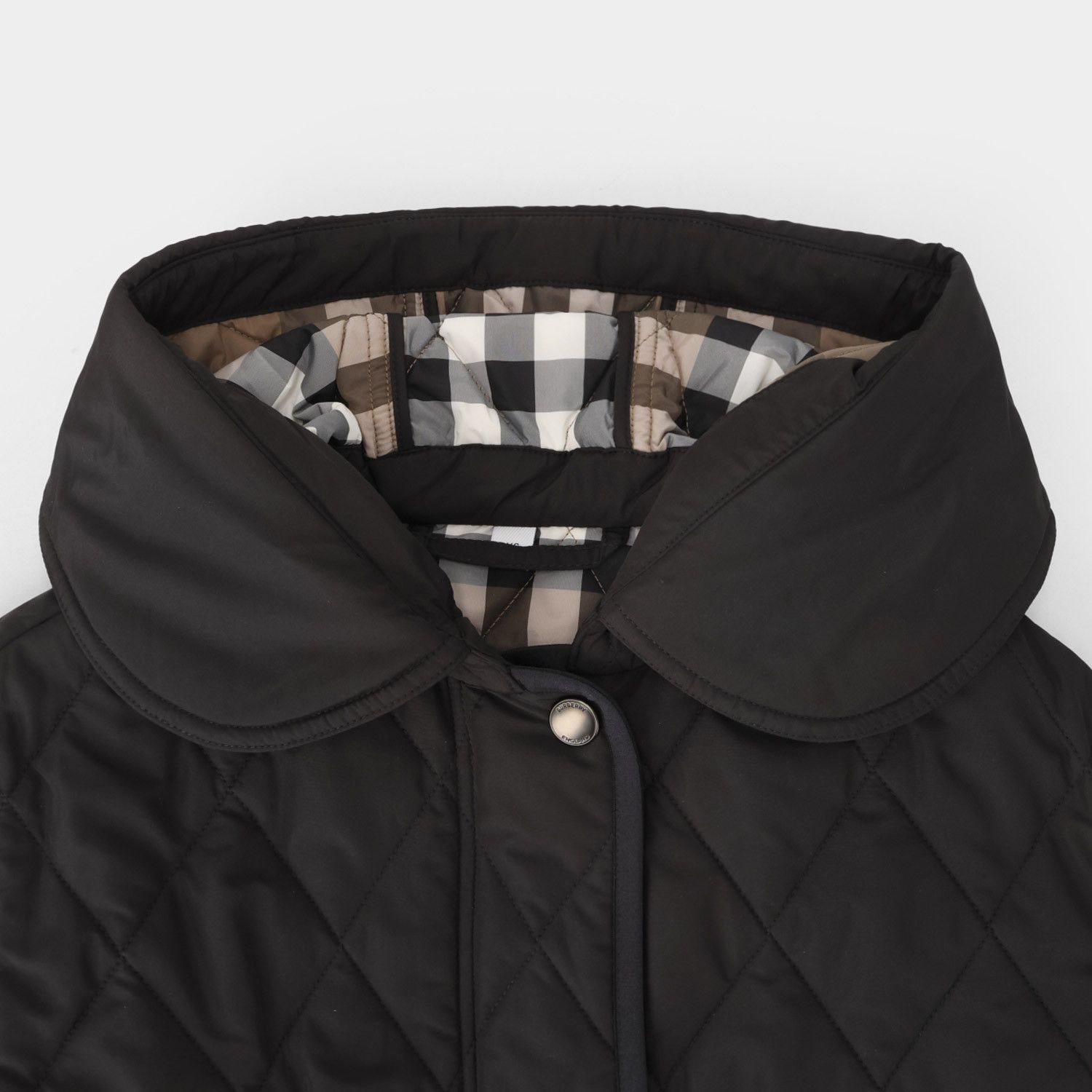 Burberry o1w1db10426 Quilted Long Jacket in Black Size XXS / US 00 / IT 34 - 3 Thumbnail