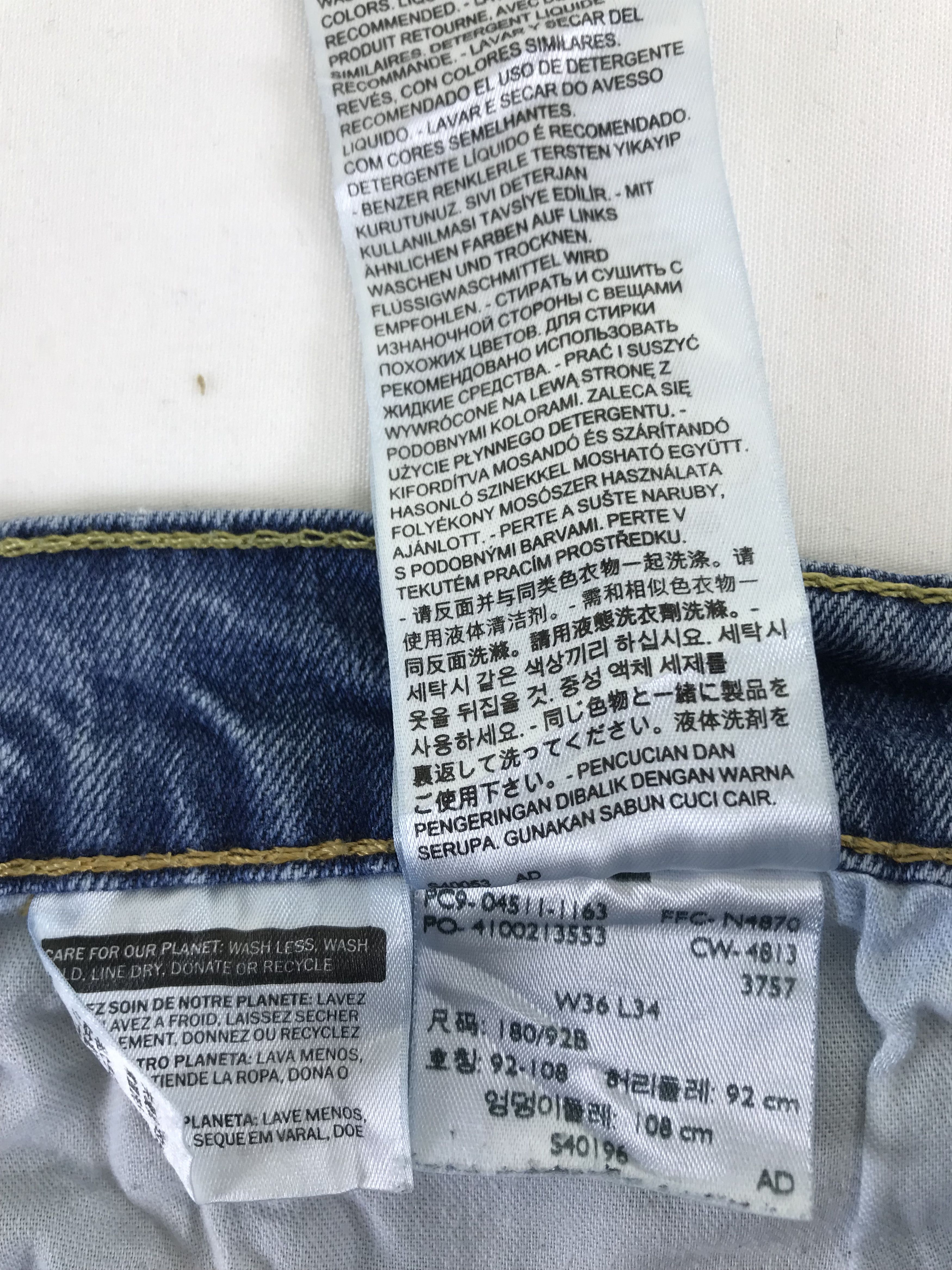 Levi's Vintage Levi's 511 Slim Cut Jeans Blue Washed Denim Size US 36 / EU 52 - 12 Thumbnail