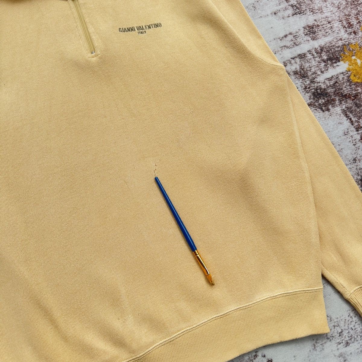 Gianni Valentino GIANNI VALENTINO Y2K MINIMALIST HALF ZIP EMBROIDERY LOGO Size US XL / EU 56 / 4 - 5 Thumbnail