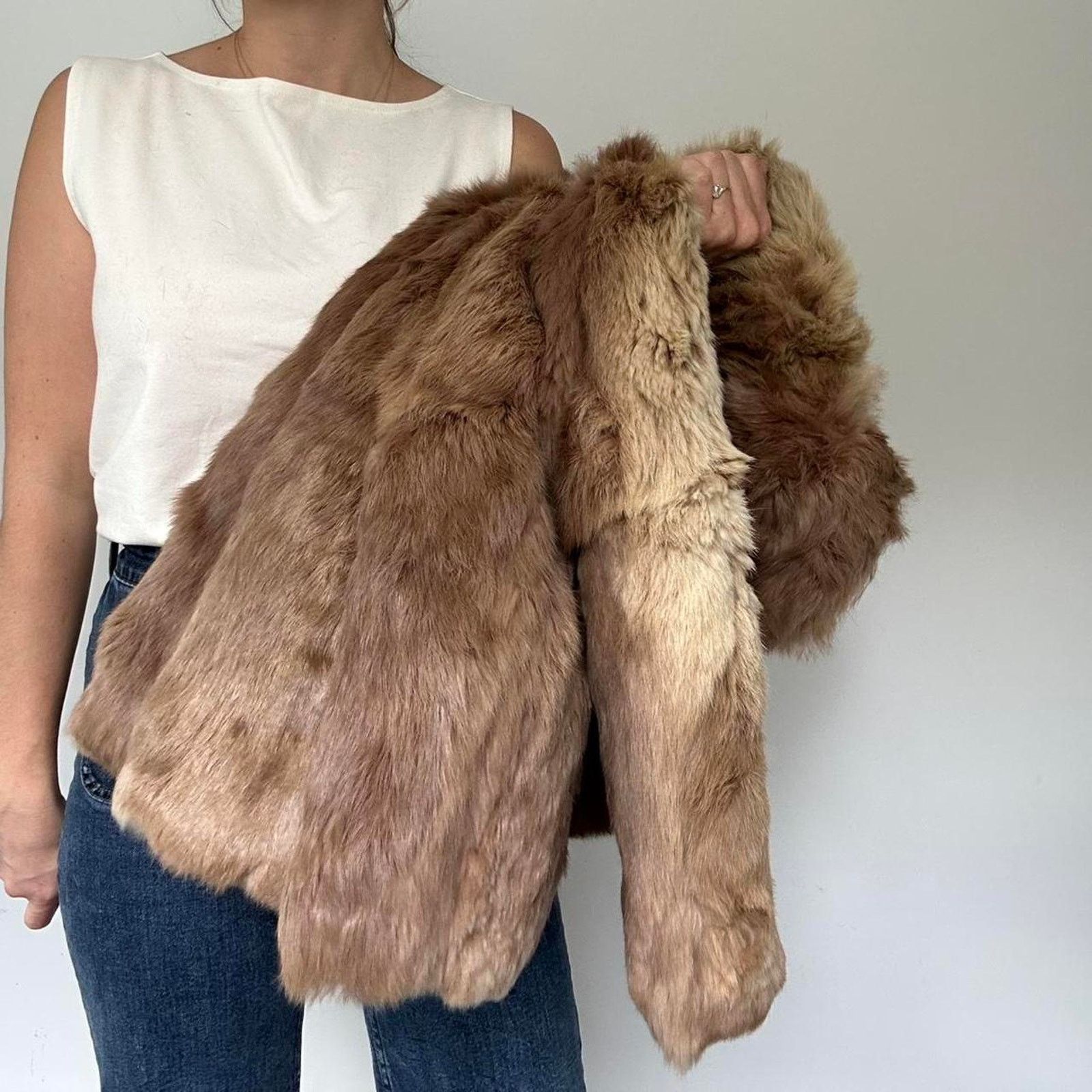 Other Vintage YSL / Saint Laurent Fur Coat with Drawstring (M) Size M / US 6-8 / IT 42-44 - 8 Thumbnail