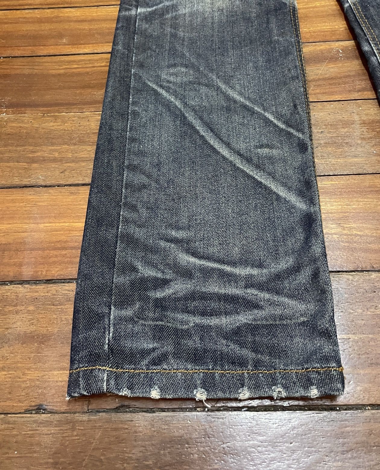 Le Grande Bleu (L.G.B.) Rare Design Vintage Brand Phenomena Distressed Jeans 2000s Size US 32 / EU 48 - 5 Thumbnail
