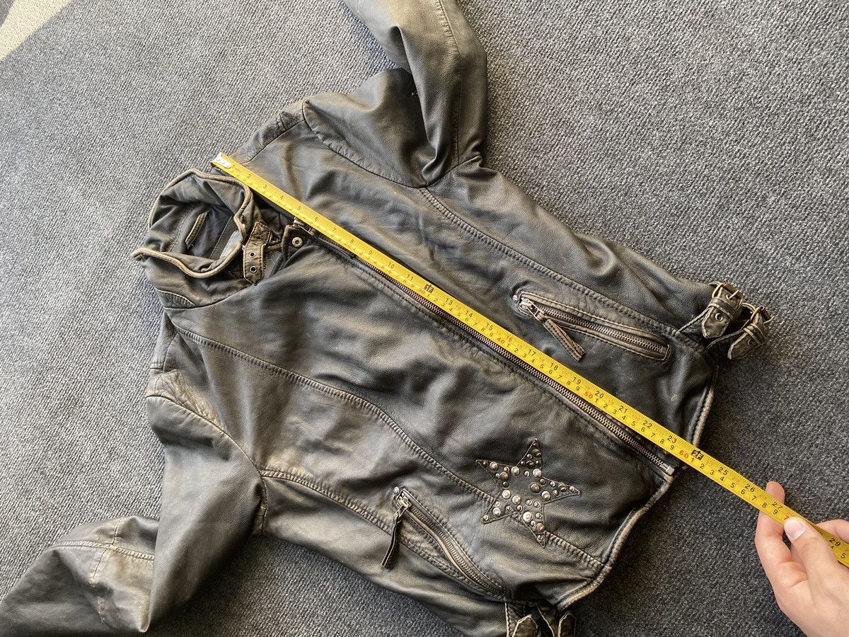 Other 🔥Opium Punk Blue Monkey Gothic Alt Emo Leather Jacket moto Size XL / US 12-14 / IT 48-50 - 7 Thumbnail
