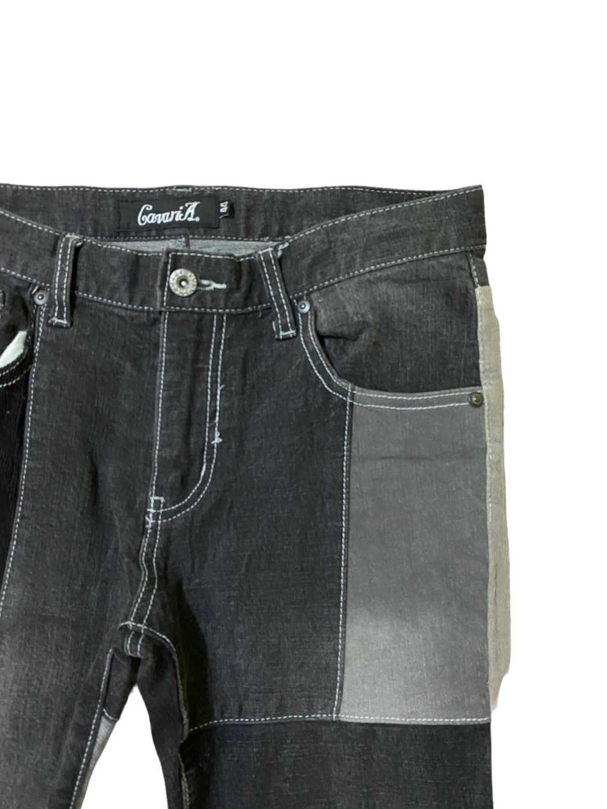 Designer × Japanese Brand Send Offer 👉 Cavaria Reconstructed Denim + Velvet Skinny Size US 28 / EU 44 - 5 Thumbnail