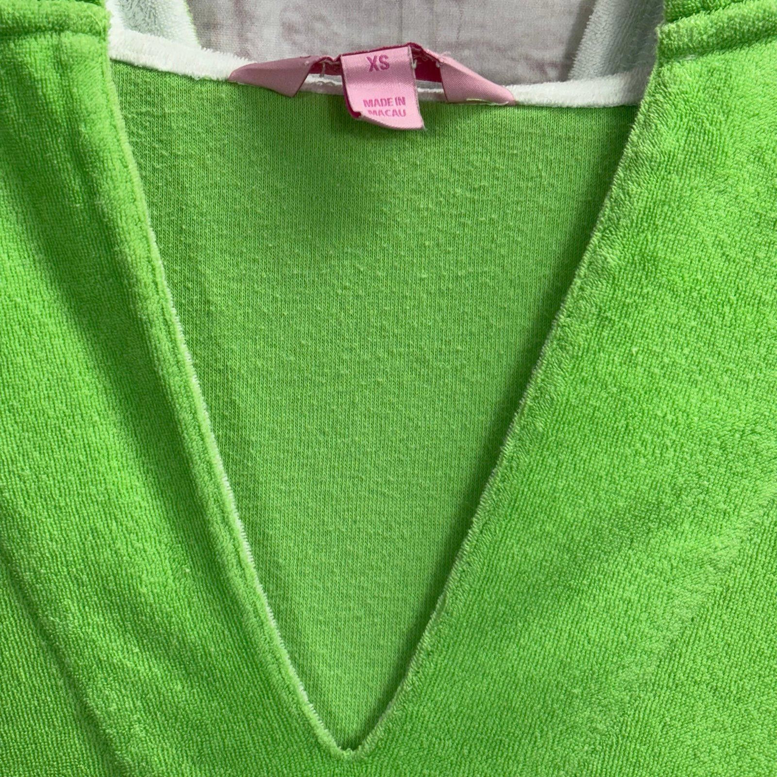 Other Lilly Pulitzer XS Green Terrycloth Hooded Cover Size ONE SIZE - 4 Thumbnail