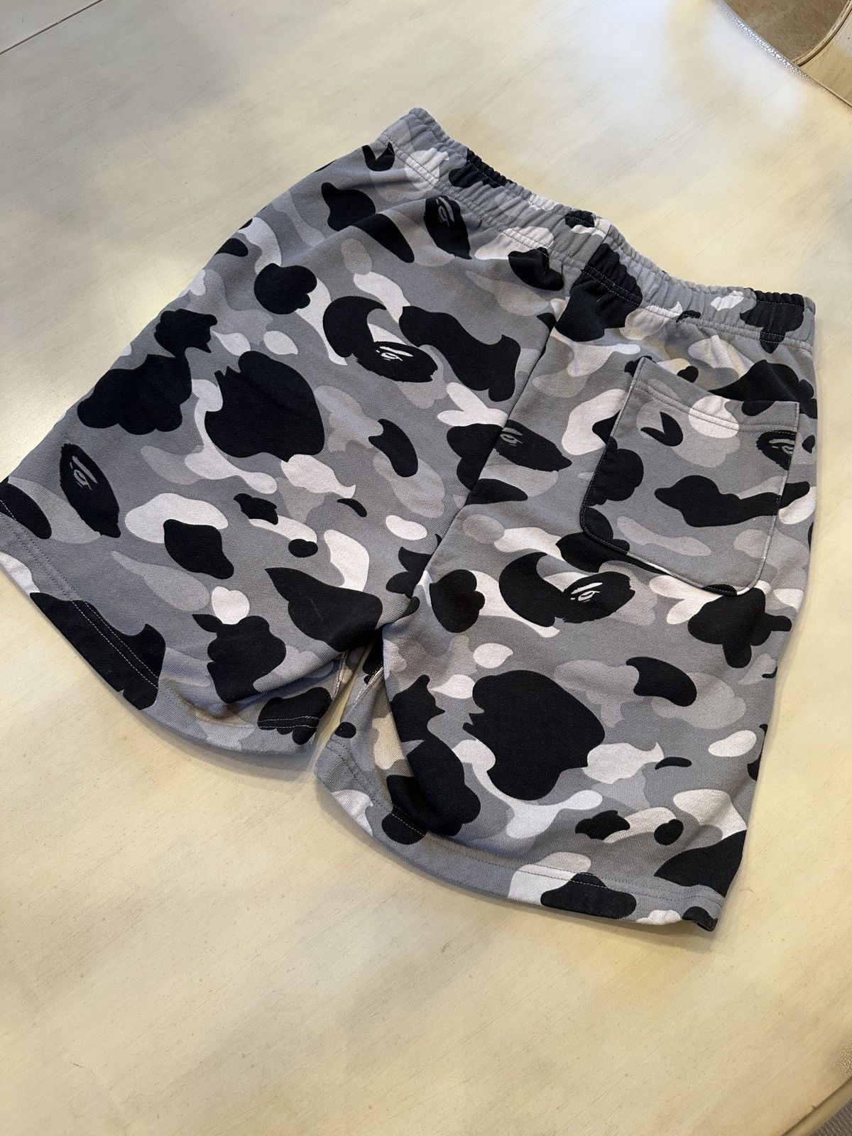 Bape Bape ABC Camo Shark Sweat Shorts Grey Size US 30 / EU 46 - 2 Thumbnail