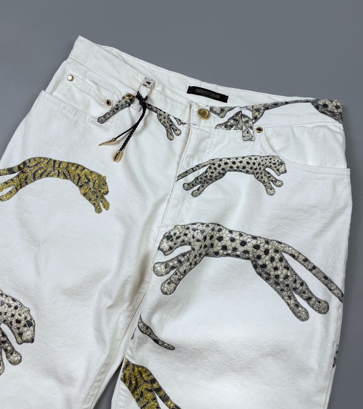 Roberto Cavalli Vintage Roberto Cavalli Leopard & Tiger Animal Print Pants M Size 28" / US 6 / IT 42 - 7 Thumbnail