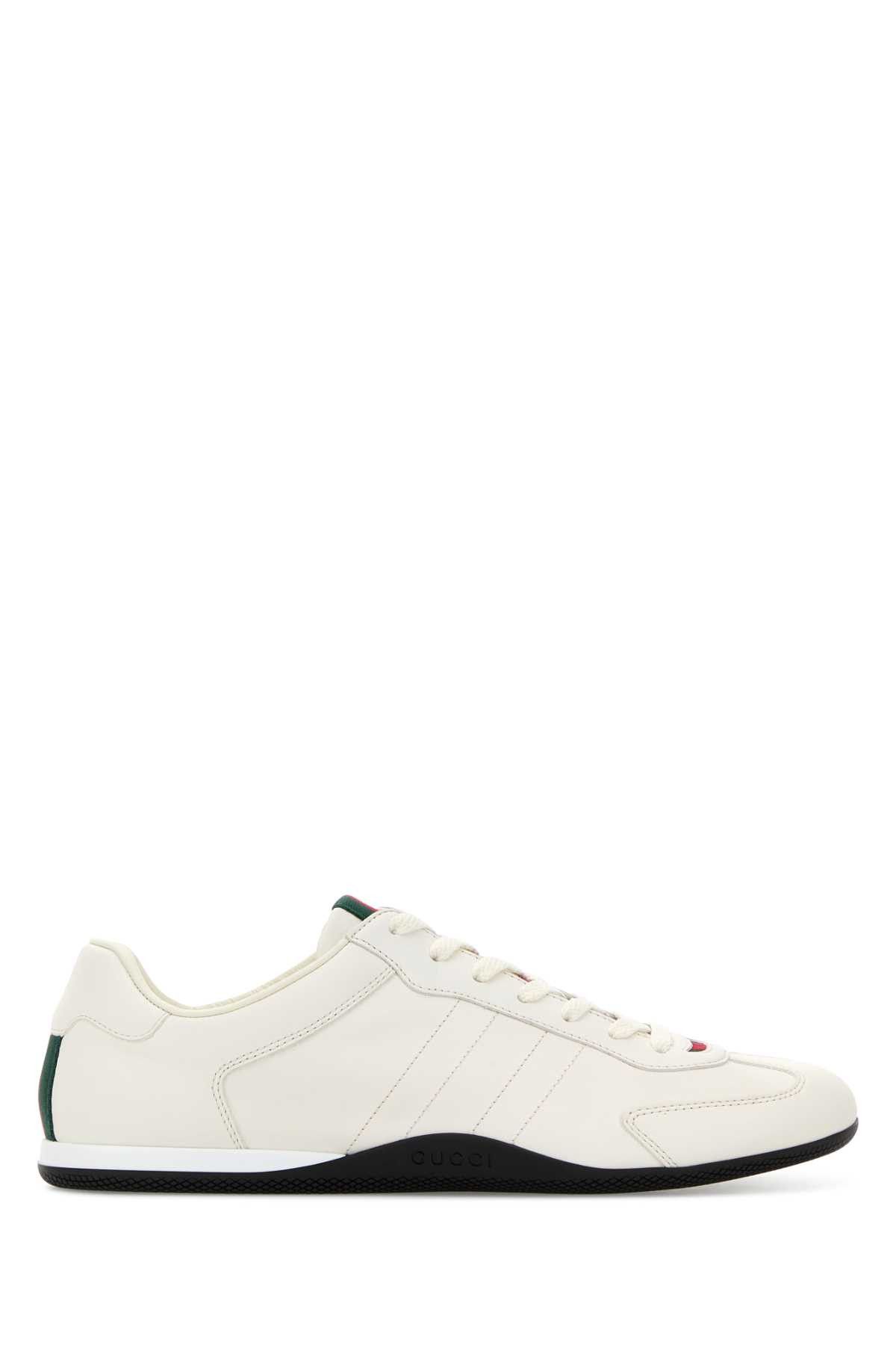 Gucci White Leather Gucci Shift Sneakers Size US 7.5 / EU 40-41 - 1 Thumbnail