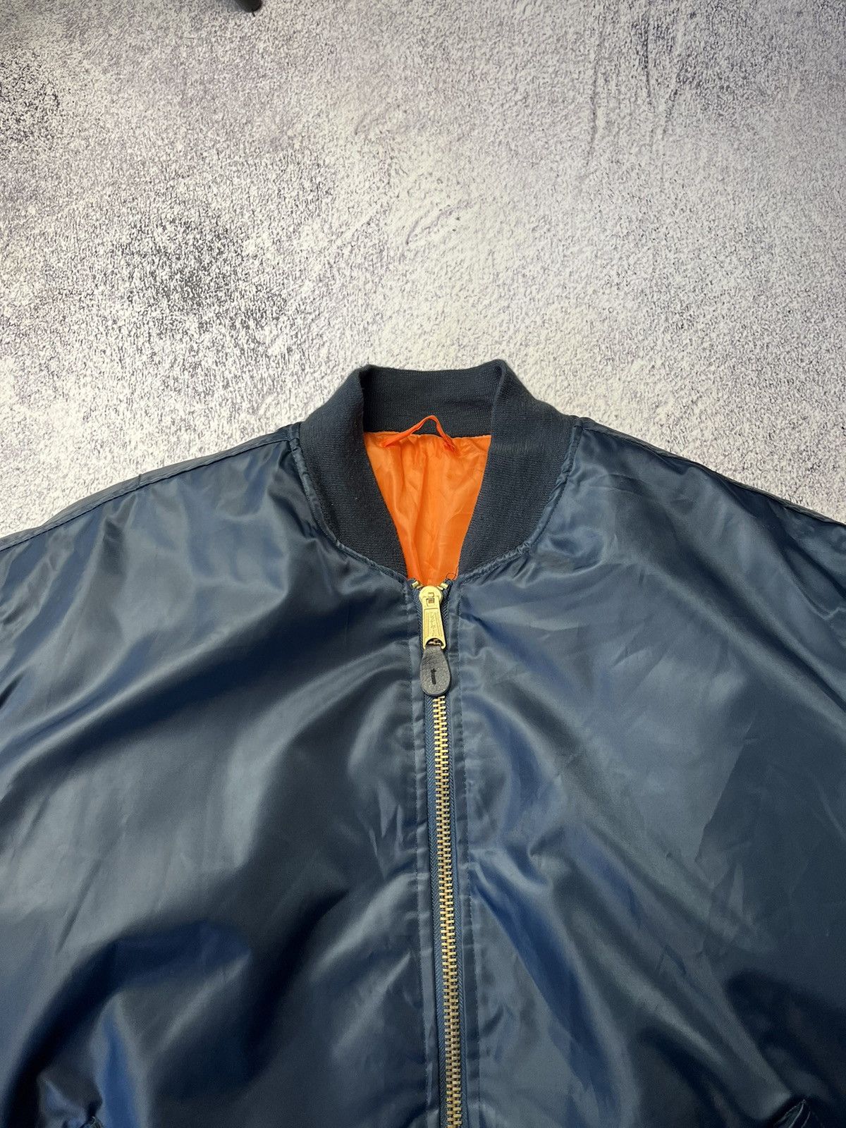 Vintage Vintage blue Reversible Bomber Jacket MA1 Size US XXL / EU 58 / 5 - 9 Thumbnail