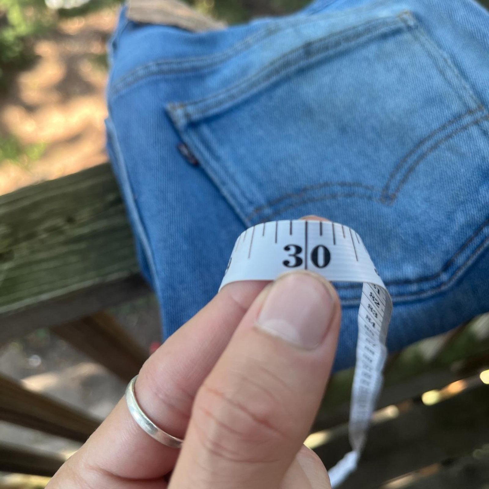 Levi's × Vintage 70s Vintage Brown Tab Levi's Faded Blue Jeans 35x30 Size US 35 - 8 Thumbnail
