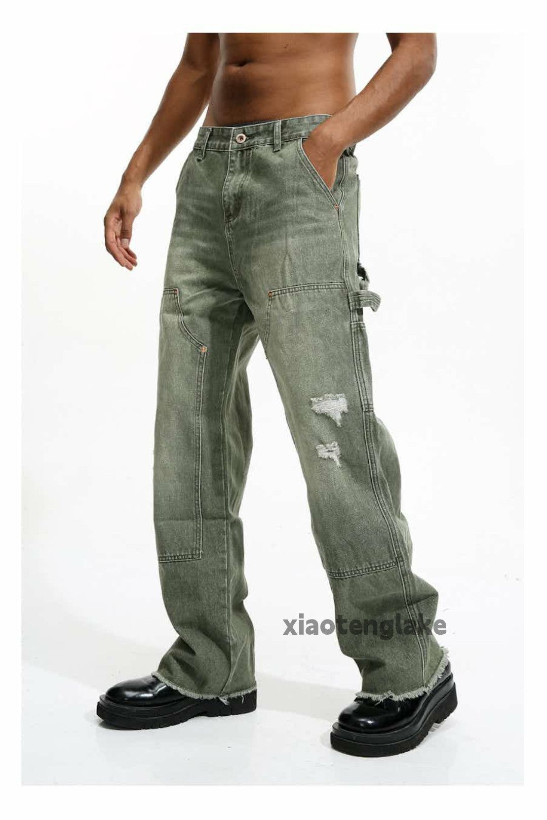 Jean × Vintage washed faded cleanfit yuppie carpenter workwear jeans Size US 30 / EU 46 - 6 Thumbnail