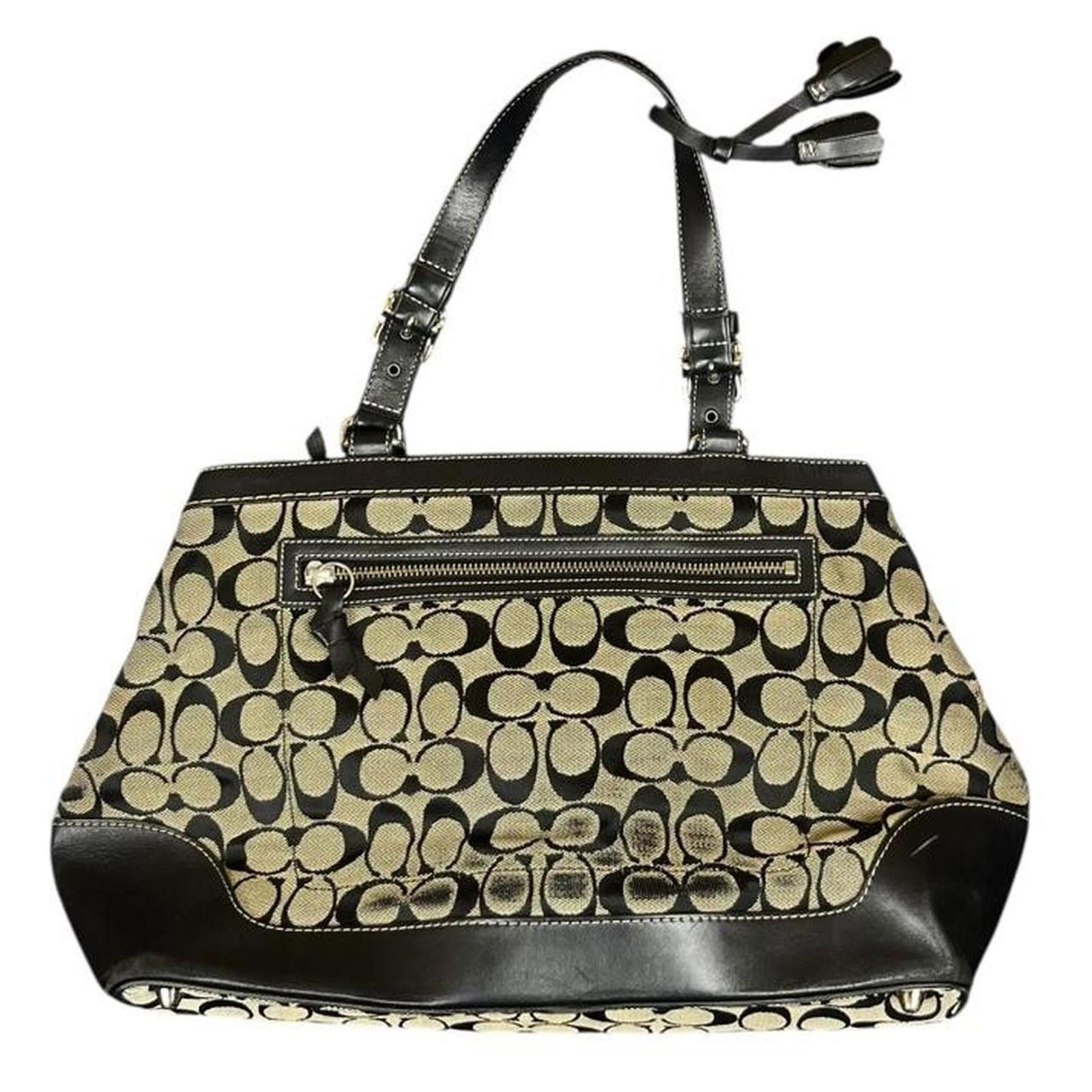Coach Monogram Handbag in Brown, Women's