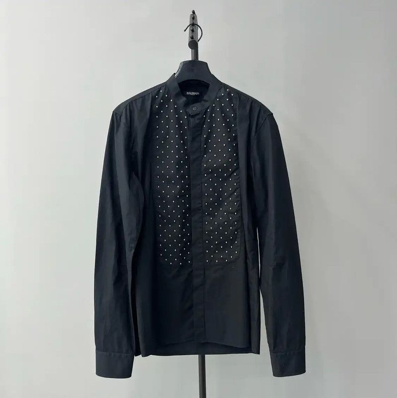 Balmain Balmain Black Cotton Long Sleeve Shirt for Men 0089 Size US XS / EU 42 / 0 - 1 Thumbnail