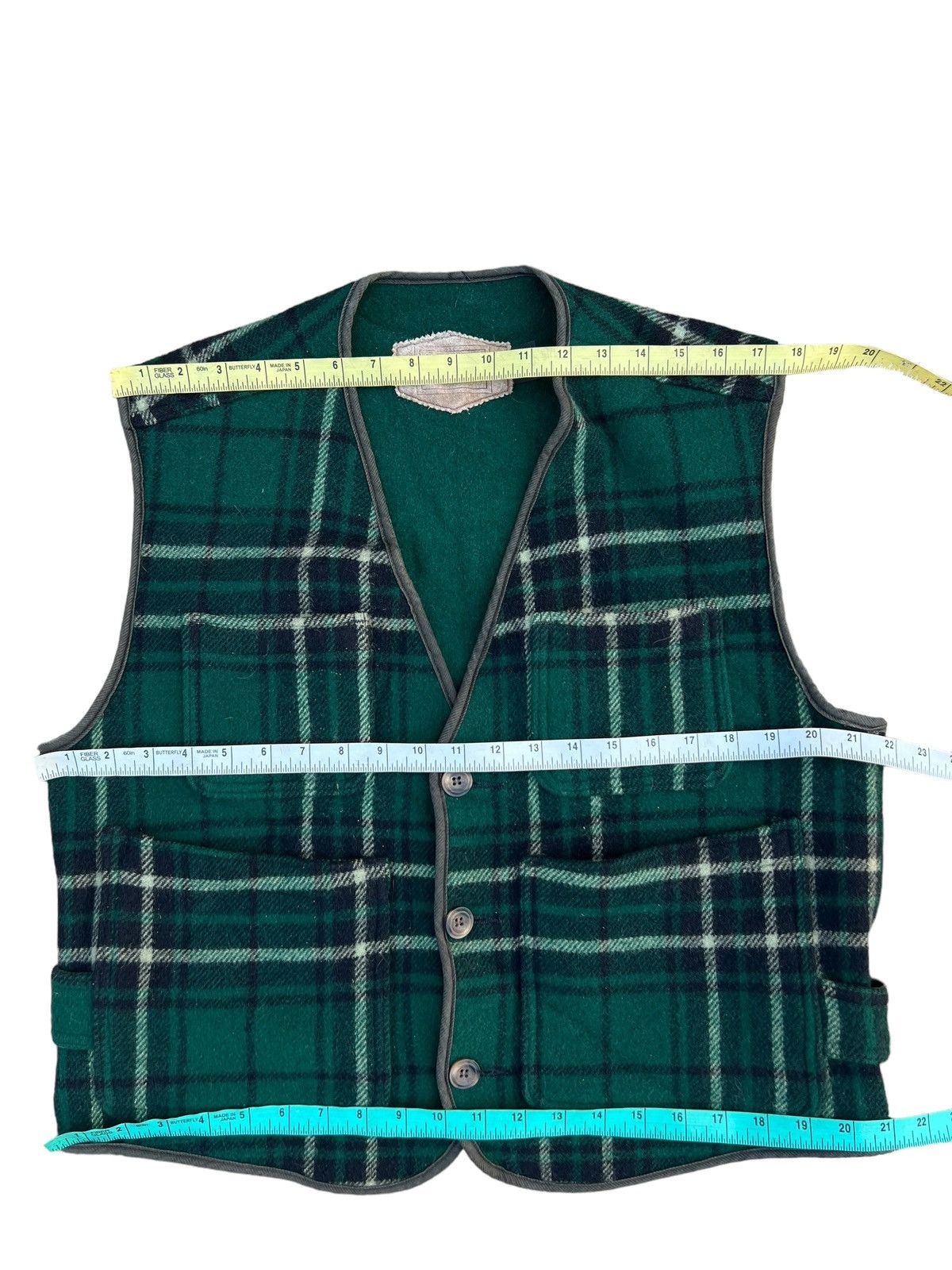 Vintage Vintage 80s Woolrich Wool Plaid Four Pocket Vest Size US M / EU 48-50 / 2 - 2 Thumbnail