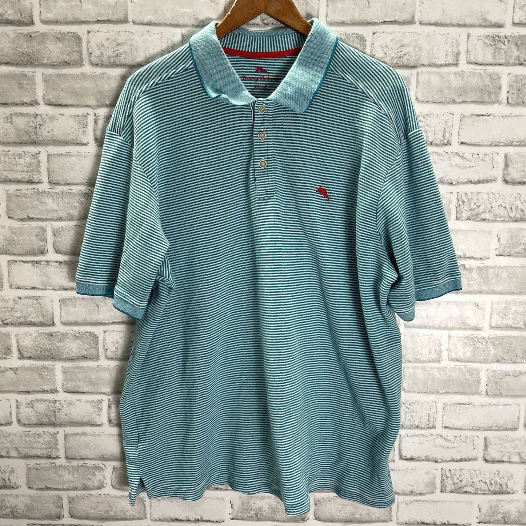 Tommy Bahama Tommy Bahama Polo Shirt Striped Blue Mens XXL 2XL Shirt Size US XXL / EU 58 / 5 - 2 Thumbnail
