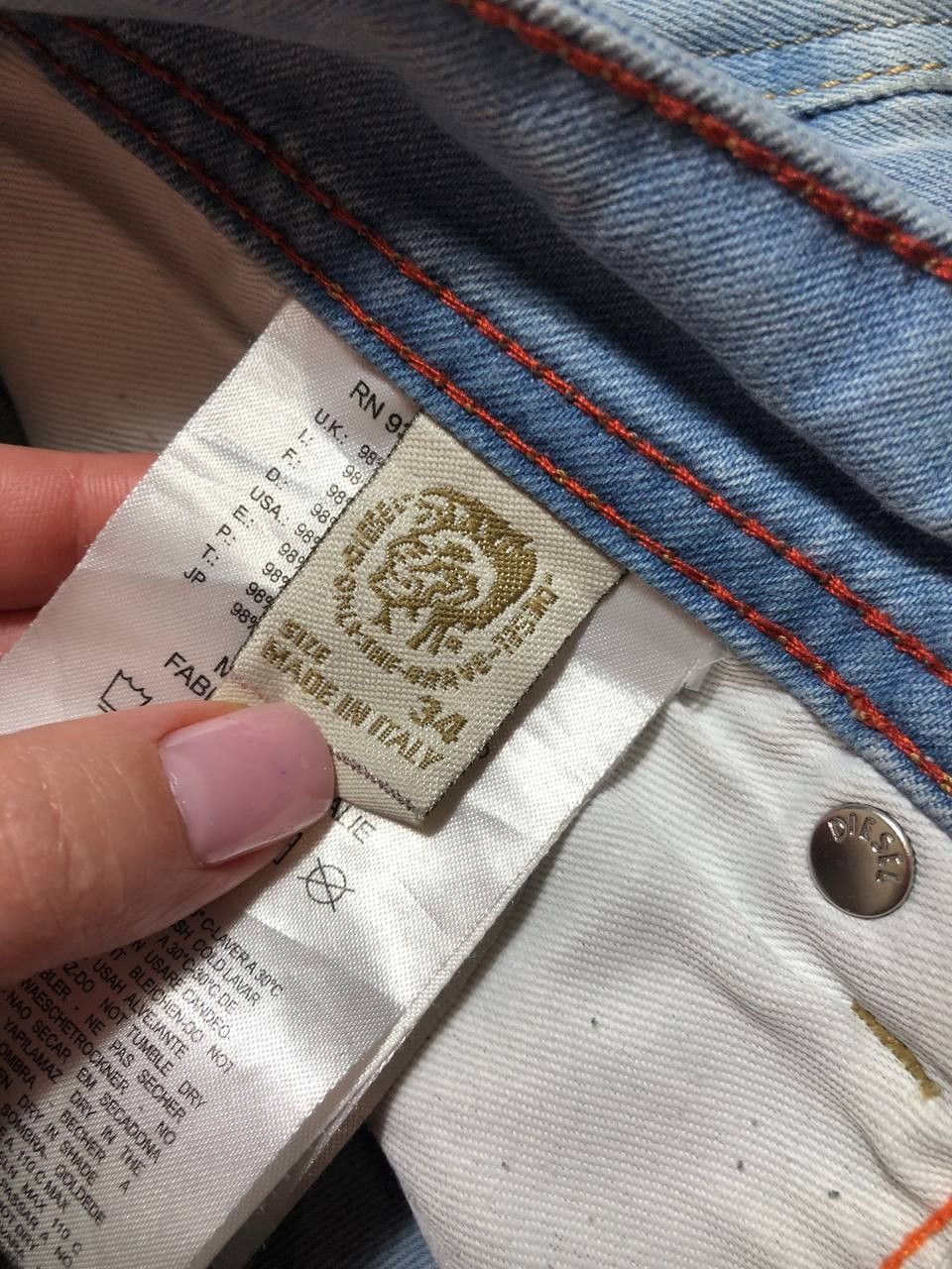 Diesel × Vintage Vintage Y2K Diesel Washed Distressed Denim Jeans Slim Size US 34 / EU 50 - 14 Thumbnail