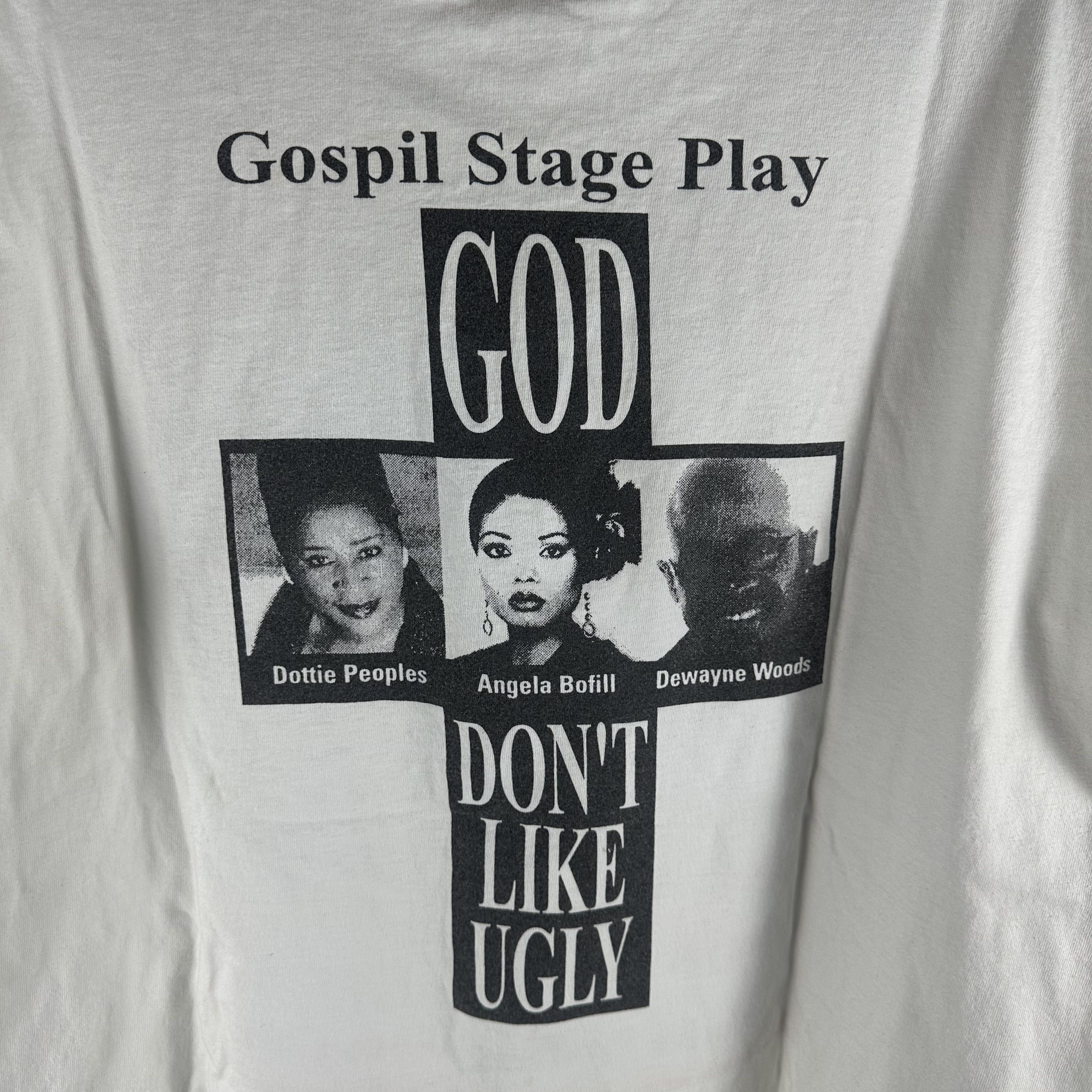 Vintage 90s God Don't Like Ugly Gospel Stage Play T-shirt Size US XL / EU 56 / 4 - 4 Thumbnail